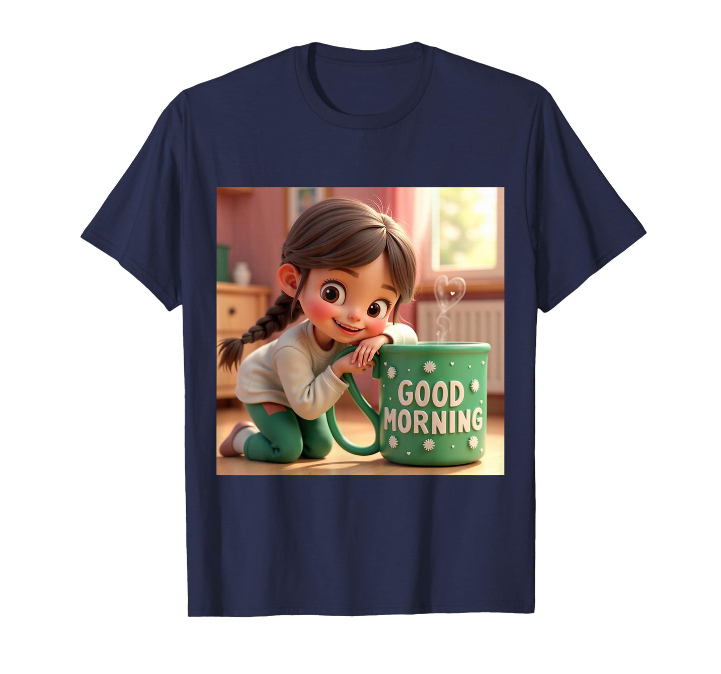 Cute Good Morning Mug Artwork T-Shirt
