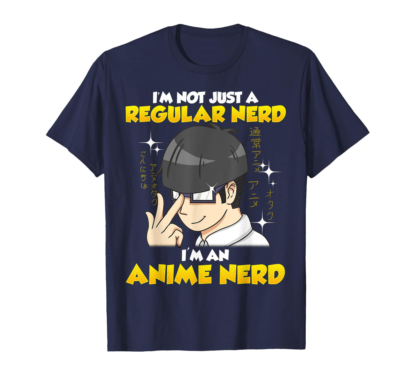 Anime Nerd Kawaii Chibi Otaku Manga Boy with Glasses T-Shirt