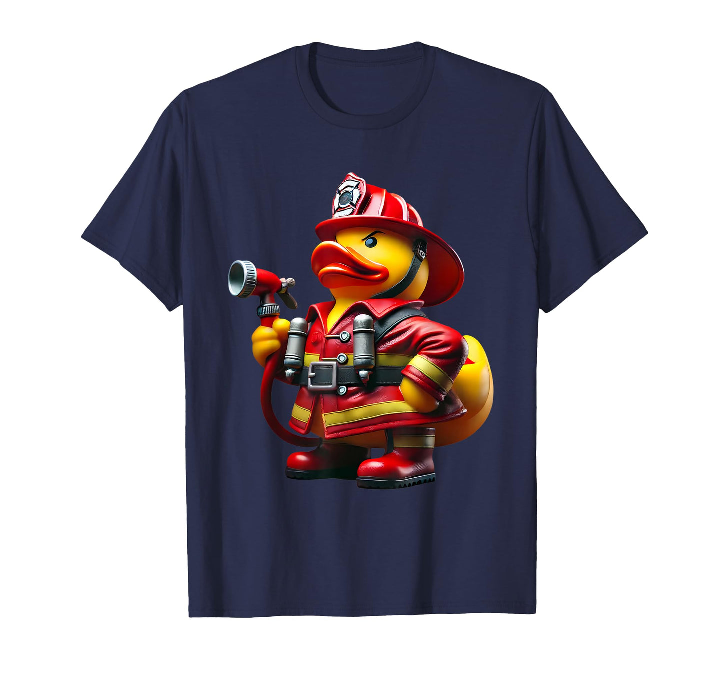 Firefighter Rubber Fireman Duck Ducky Duckie T-Shirt