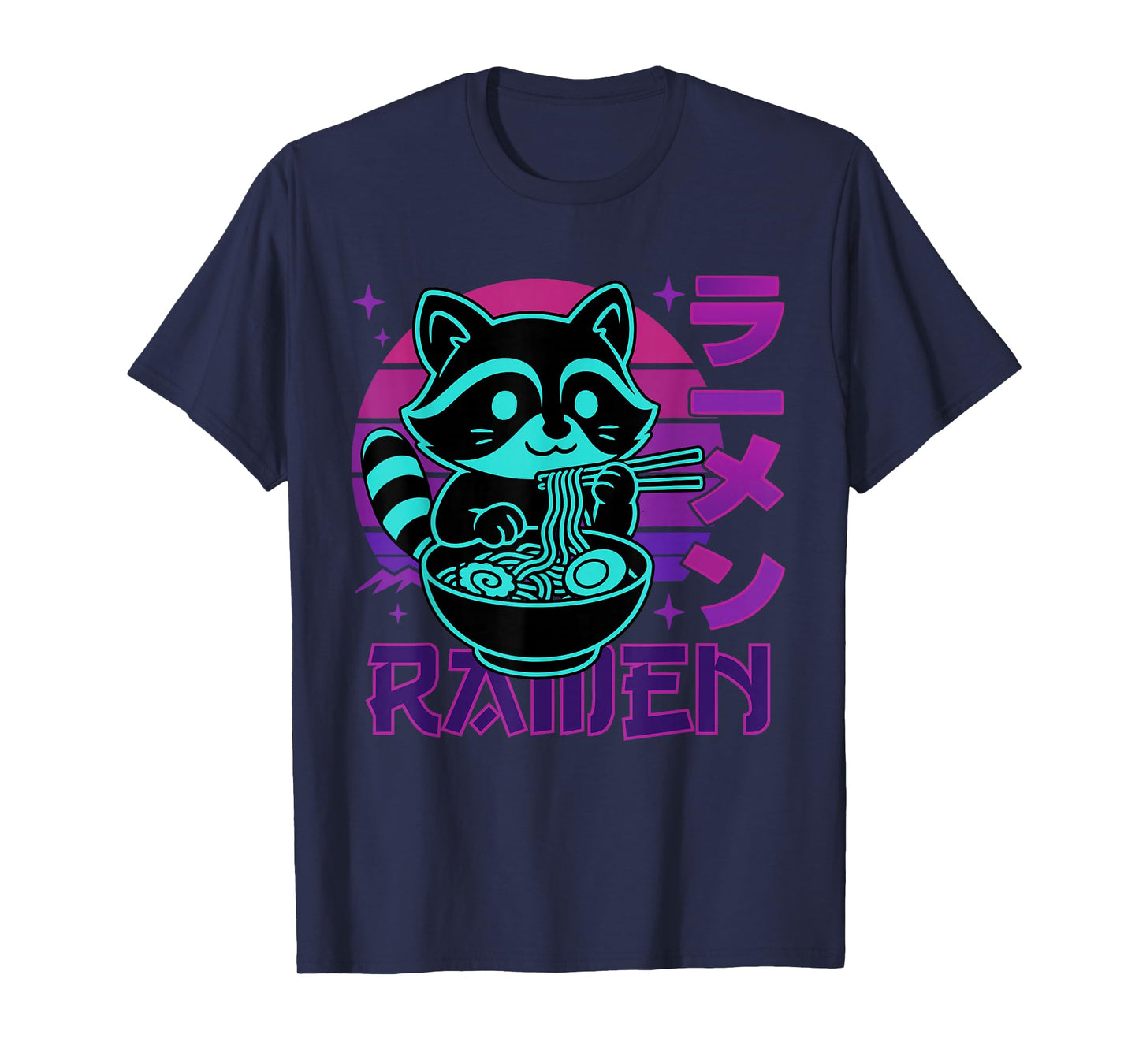 Anime Ramen Raccoon Japanese Noodles Aesthetic Kawaii T-Shirt