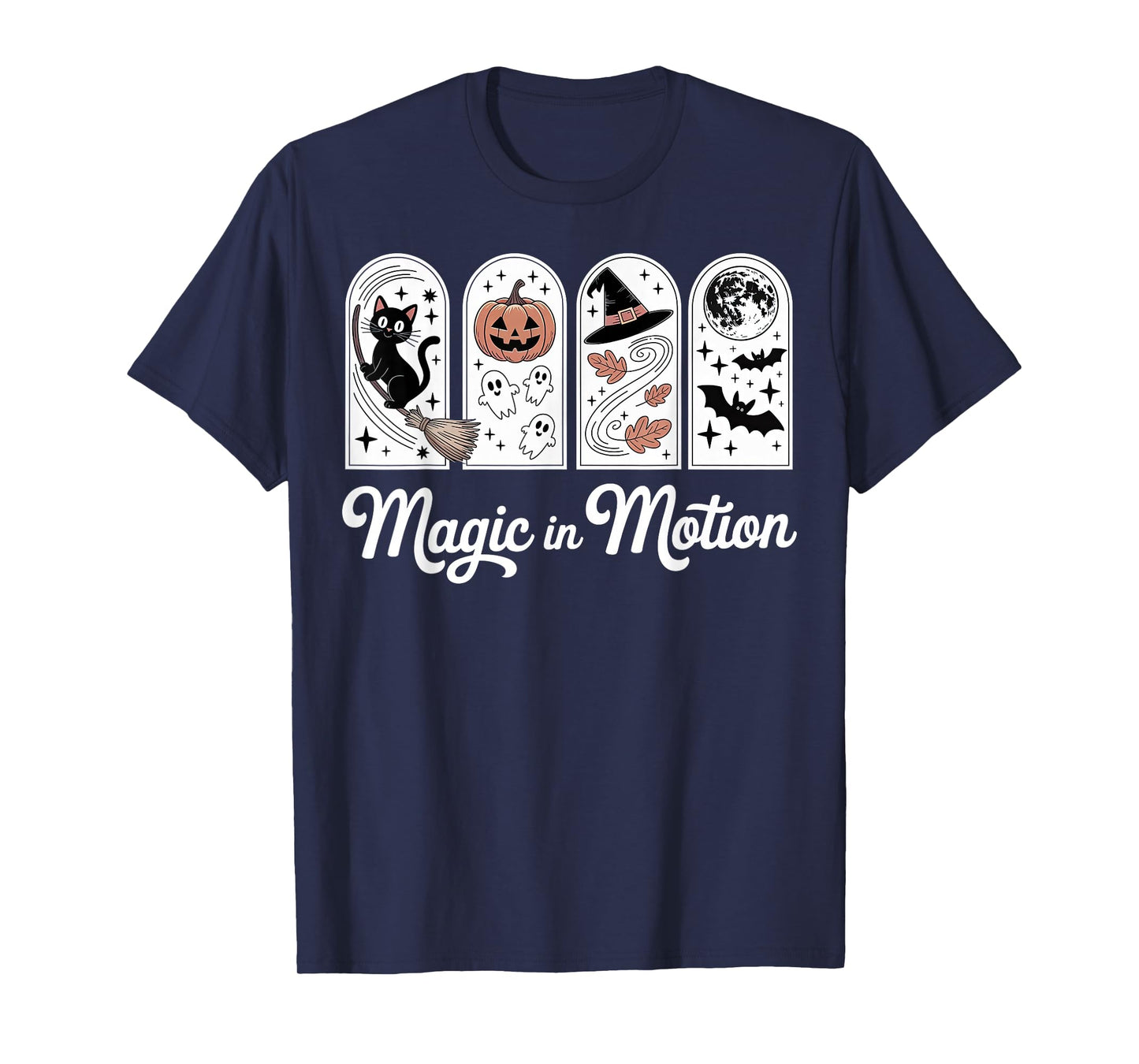 Cute Halloween Magic in Motion Womens Girls T-Shirt