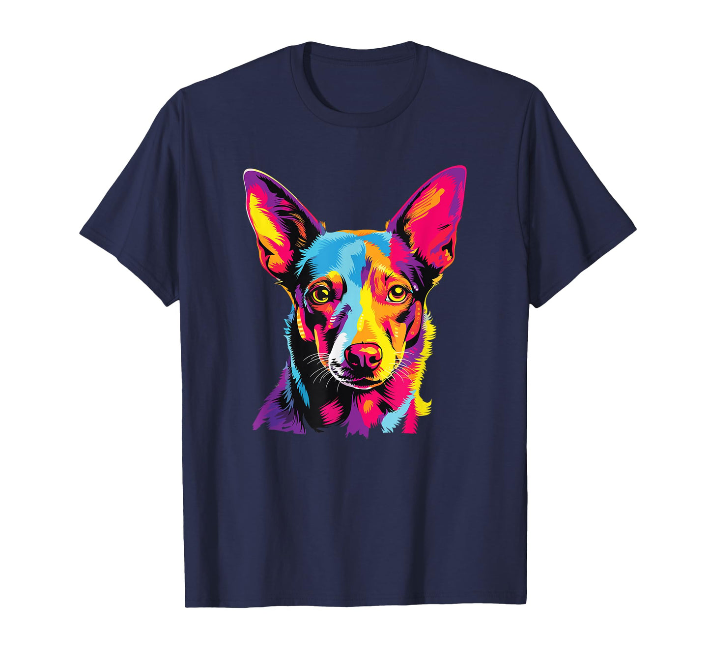 Watercolor Colorful Portuguese Podengo Pequeno Dog T-Shirt