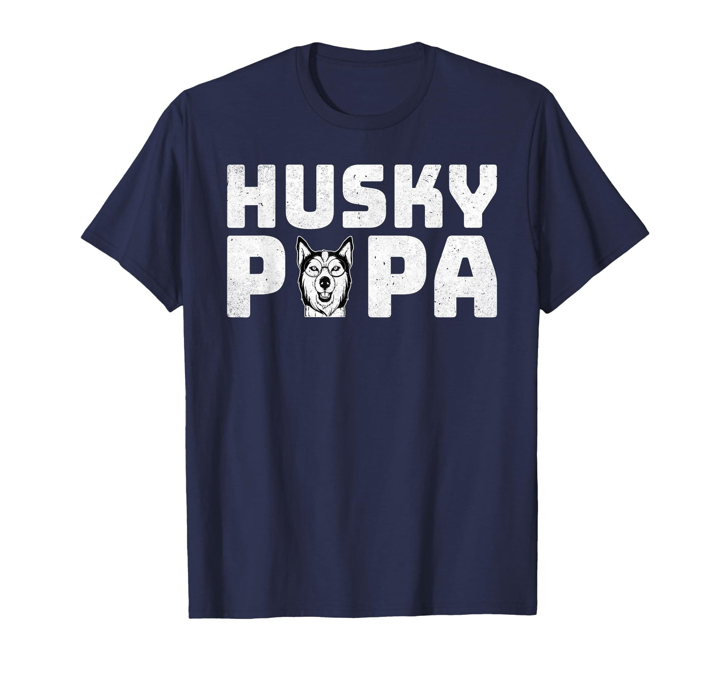 Mens Husky Papa - Funny Siberian Husky Lover Dad Fathers Day T-Shirt