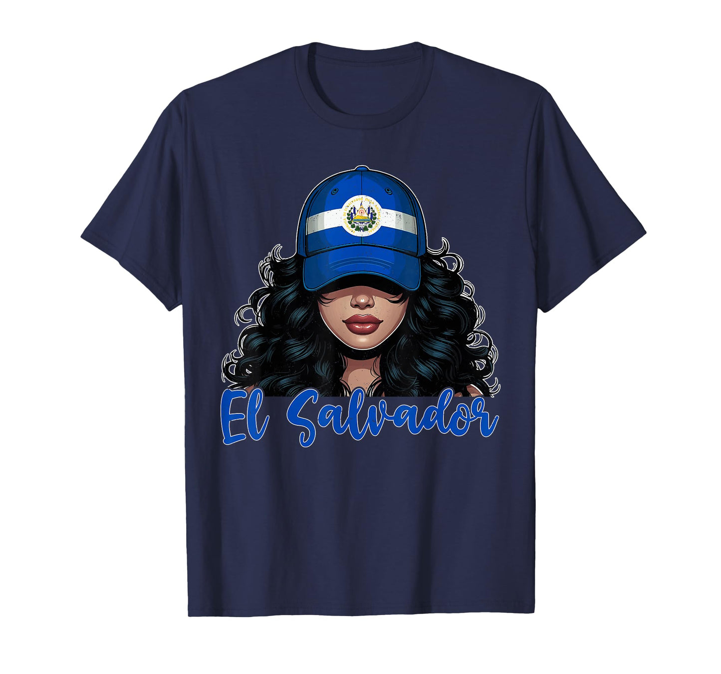 Salvadoran Girl El Salvador Flag Proud Salvadorena Women T-Shirt
