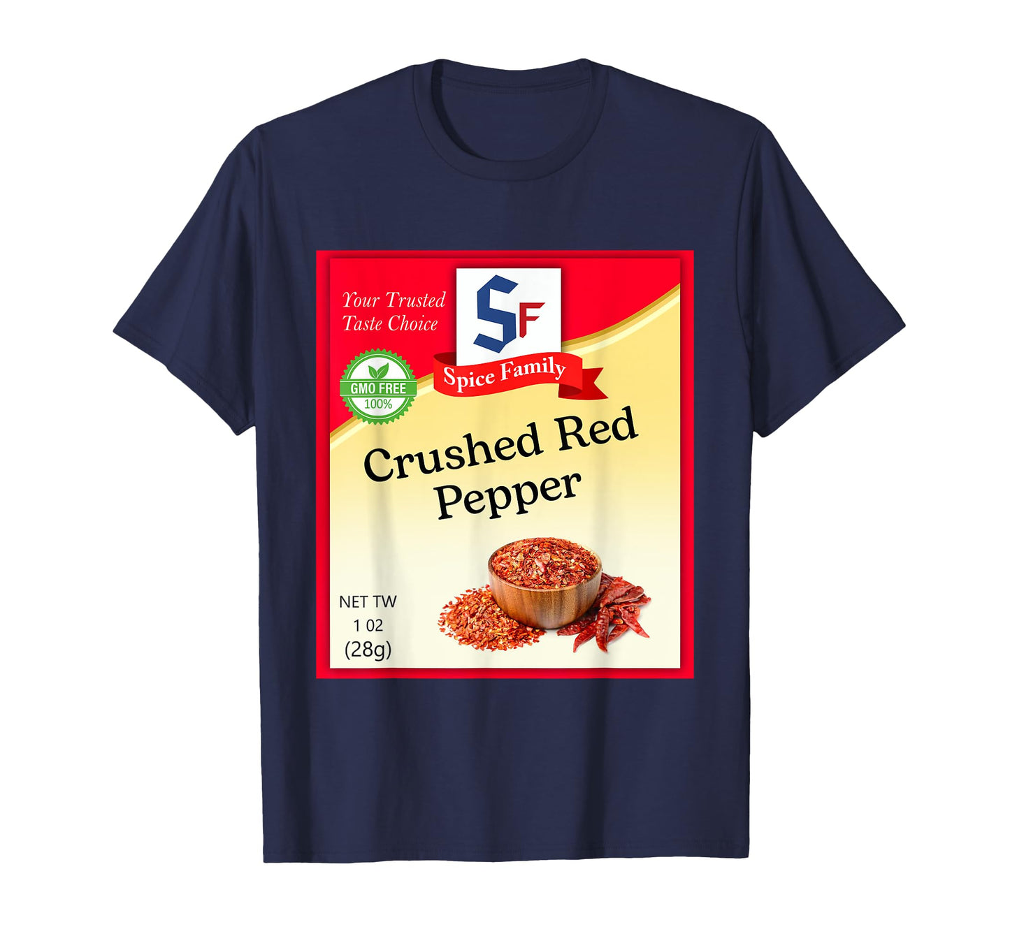 Crushed Red Pepper Condiment Costume Holiday Spice Costumes T-Shirt