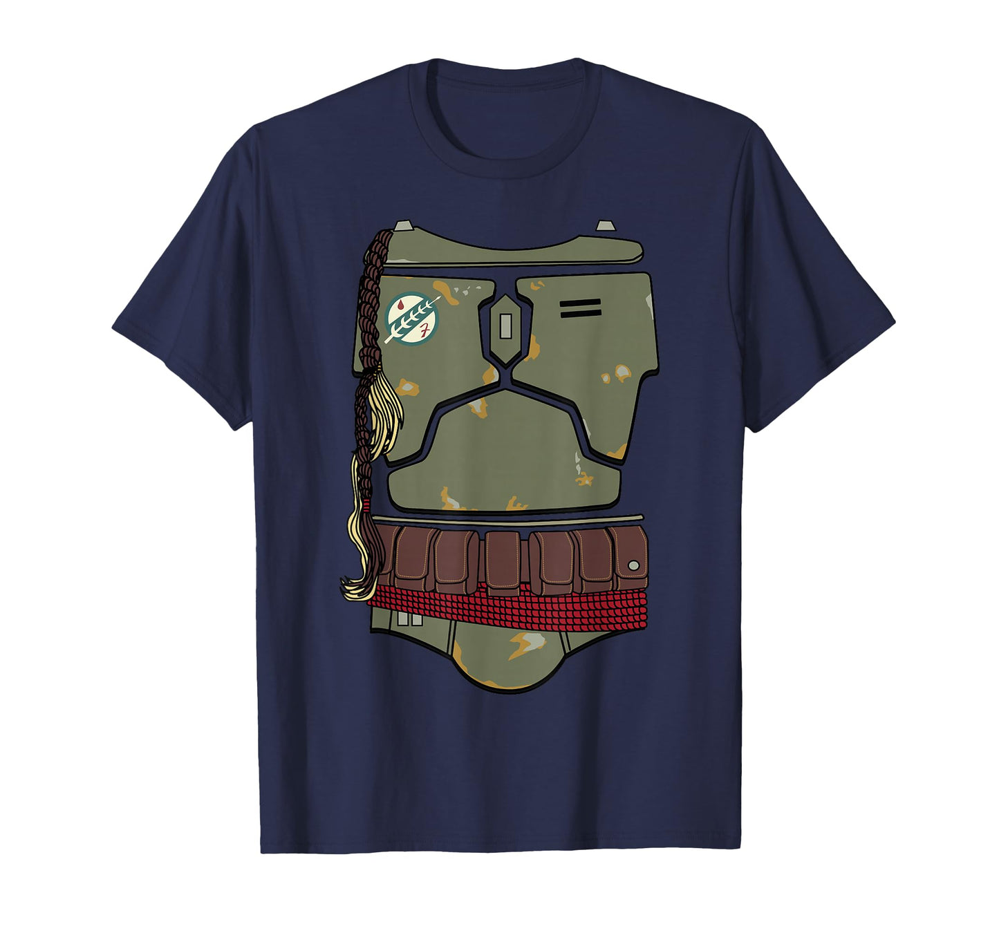 Star Wars Distressed Boba Fett Armor Halloween T-Shirt