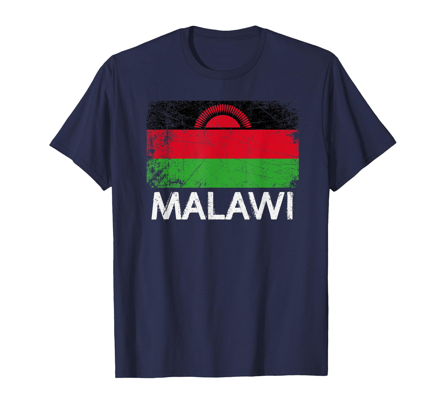 Malawian Flag T-Shirt | Vintage Made In Malawi Gift