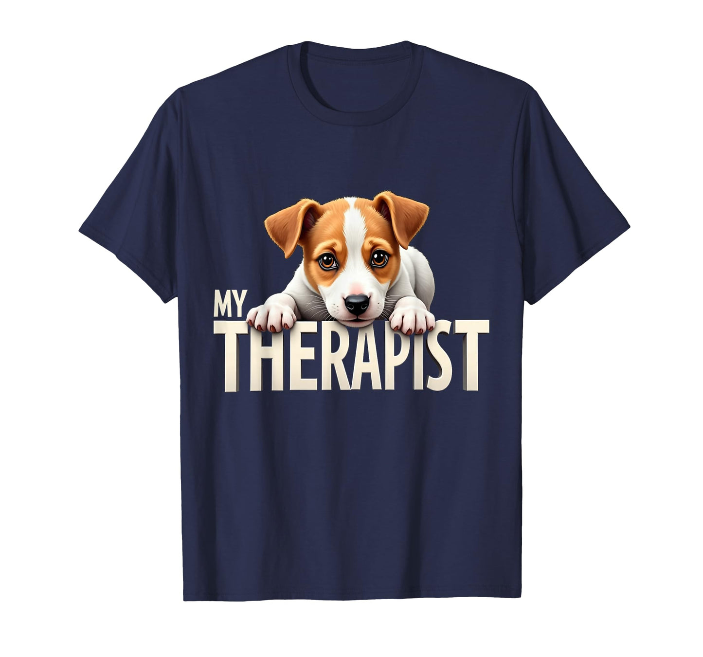 Funny JRT Puppy My Therapist Jack Russell Terrier Dog T-Shirt