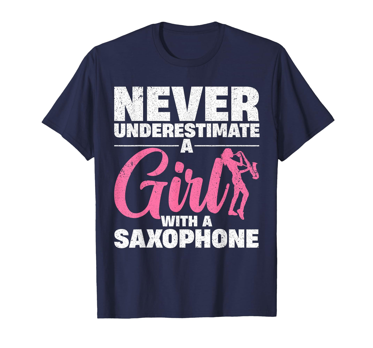 Funny Saxophone Design For Girls Women Saxophonist Sax Lover T-Shirt