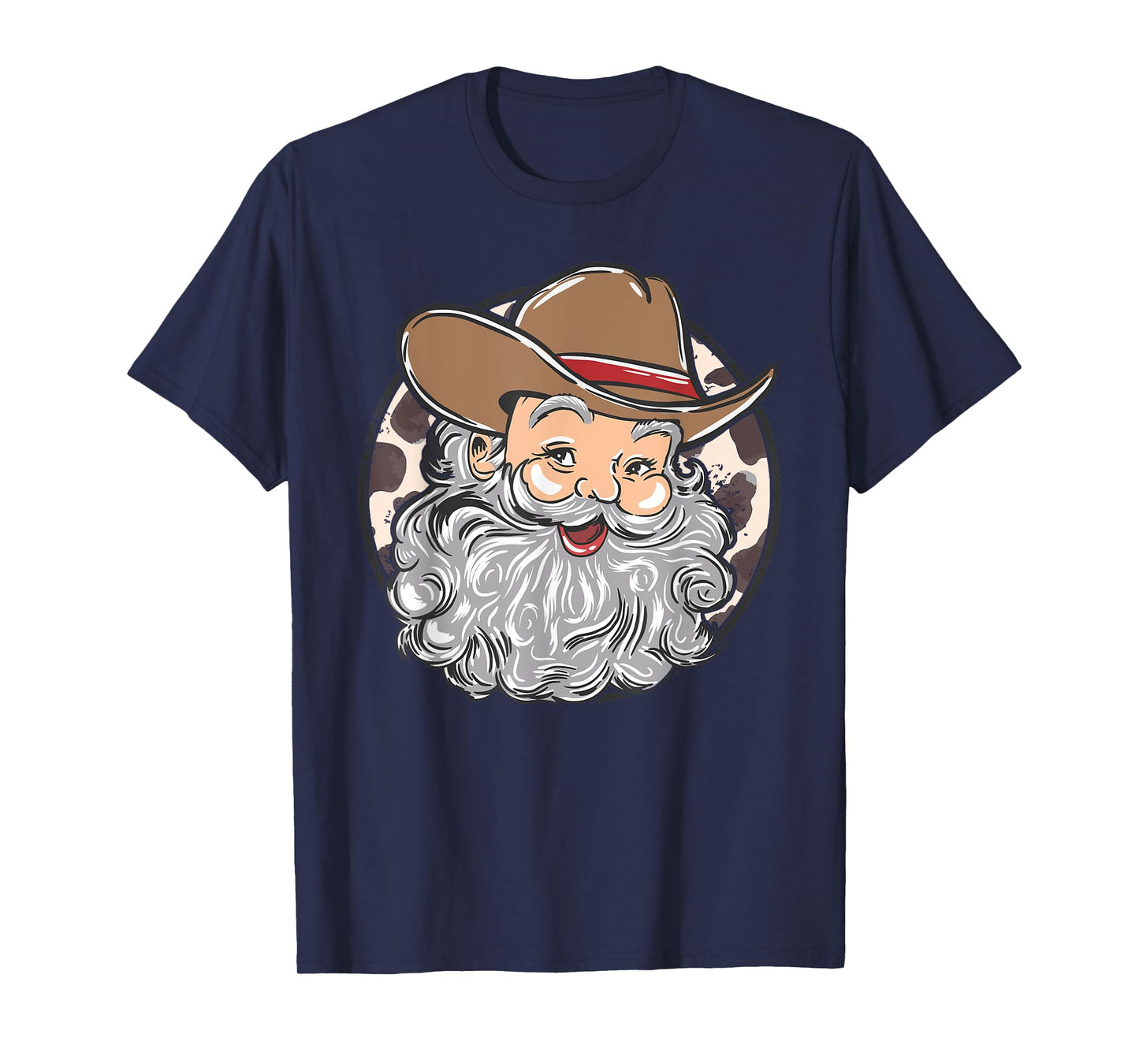 Western Cowboy Santa Christmas Cowboy Groovy Retro Xmas T-Shirt