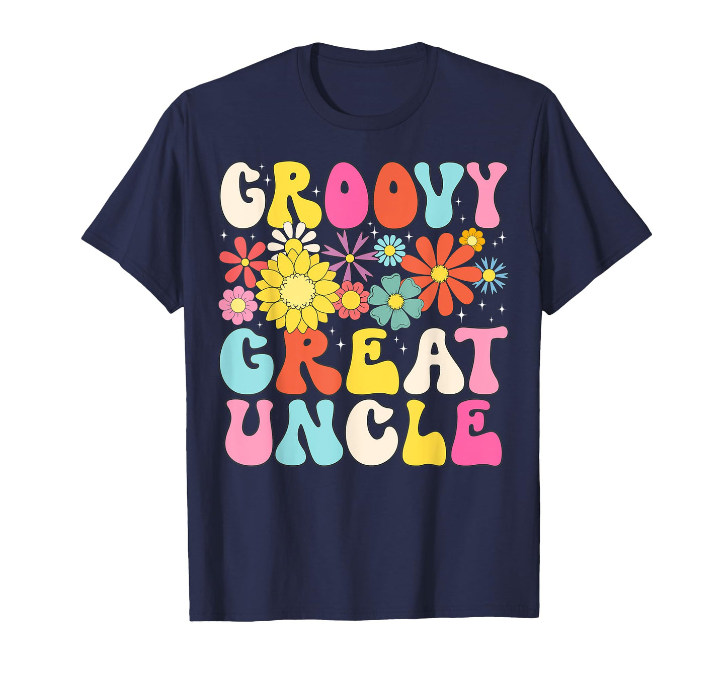 Groovy Great Uncle Retro Matching Family Baby Shower T-Shirt