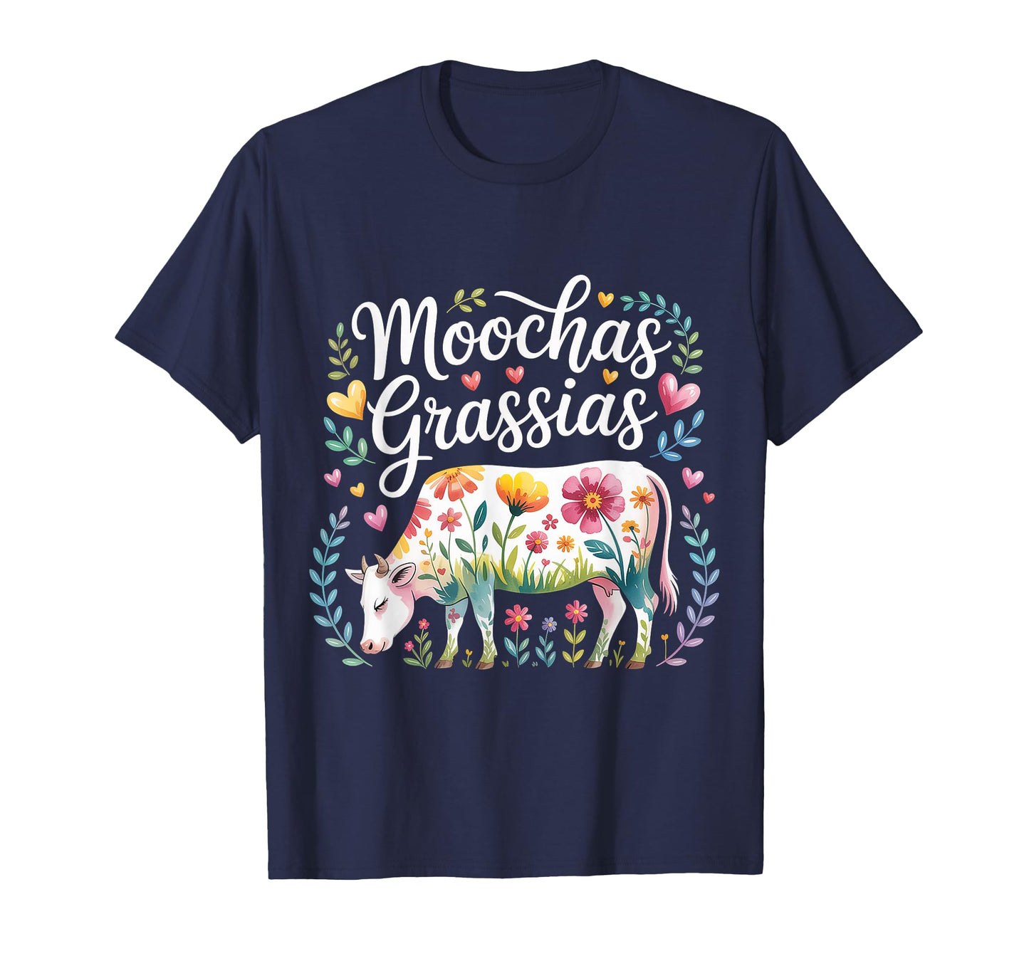 Moochas Grassias Farmer Cown Pun Joke Greetings - T-Shirt