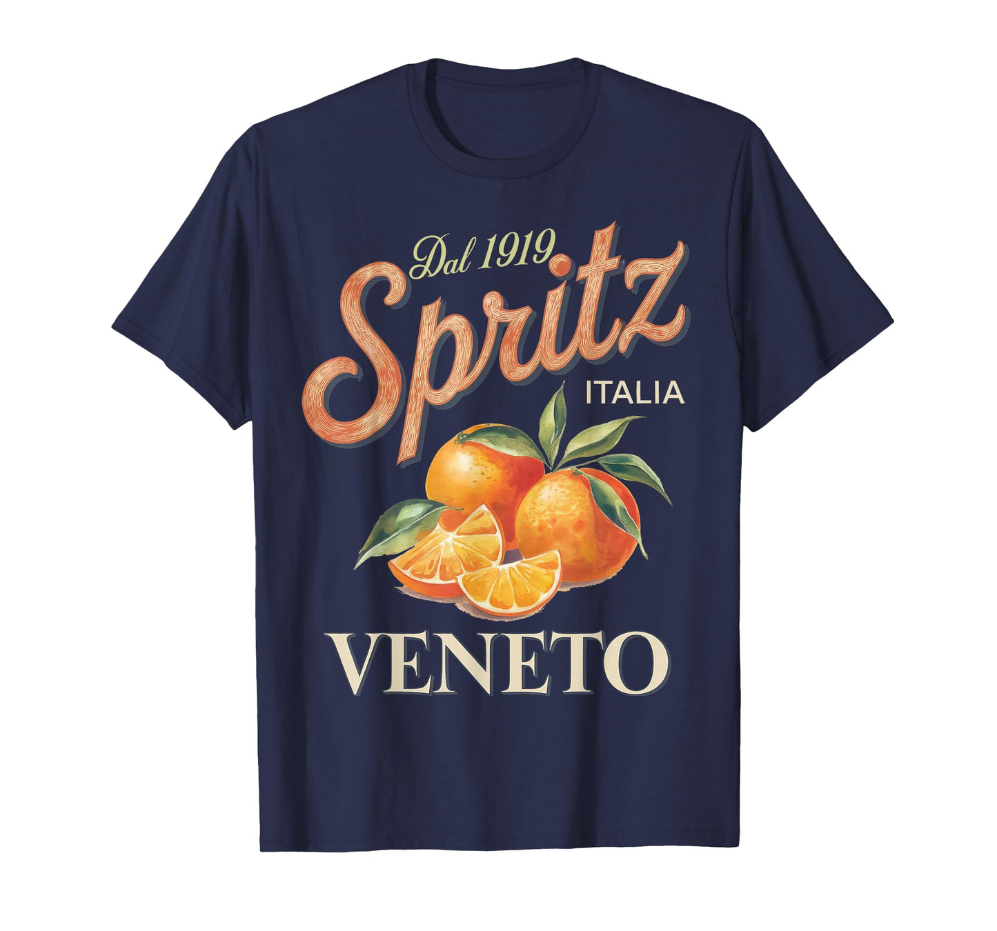 Spritz Veneto Dal 1919 Italia Vintage Orange Wine Cocktail T-Shirt