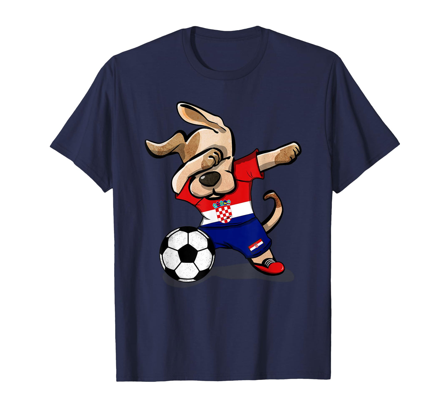 Dabbing Dog Croatia Soccer Fans Jersey Croatian Football T-Shirt