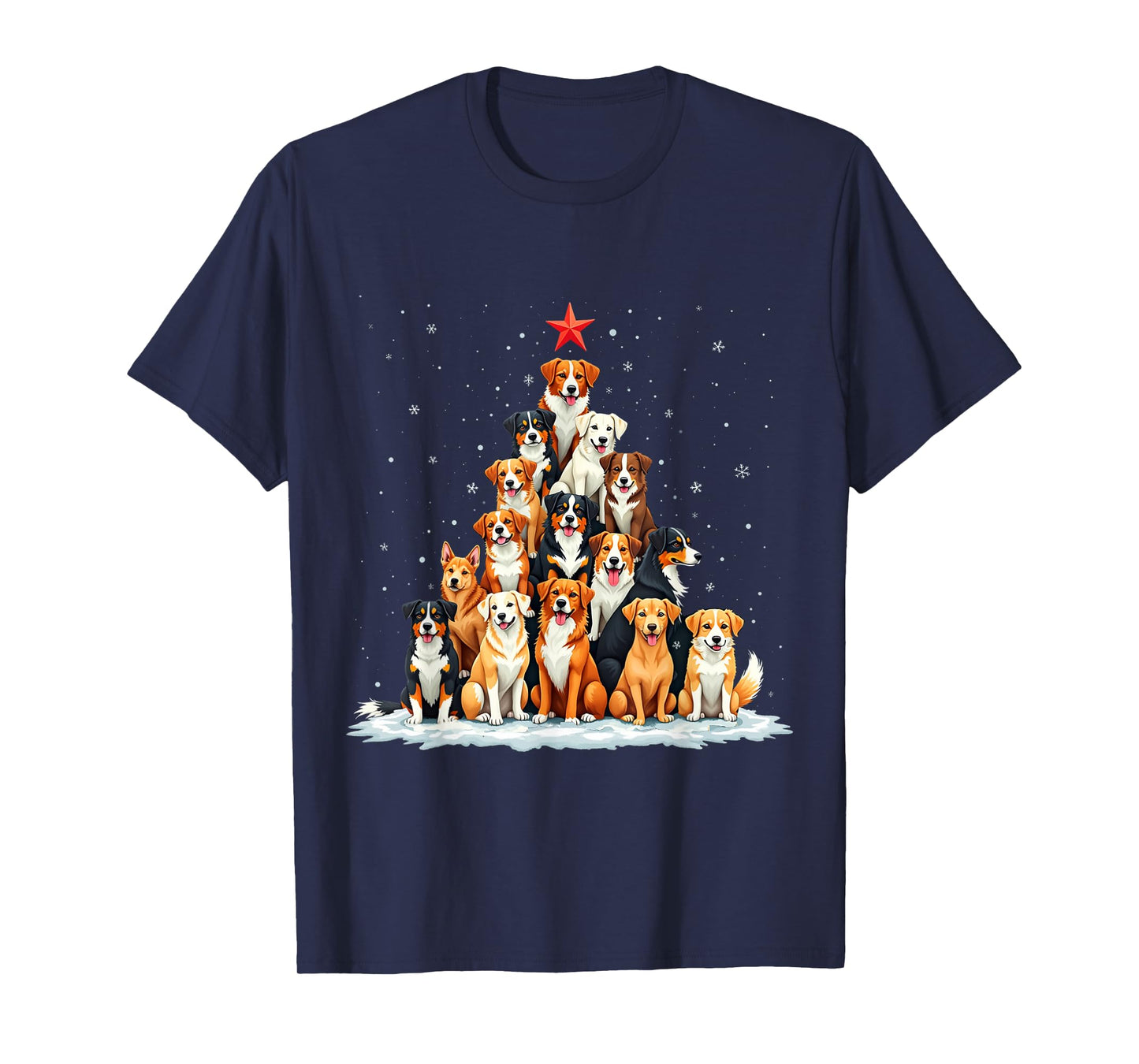 Dog Christmas Tree Dog Xmas Tree Women Men Boys Girls Kids T-Shirt