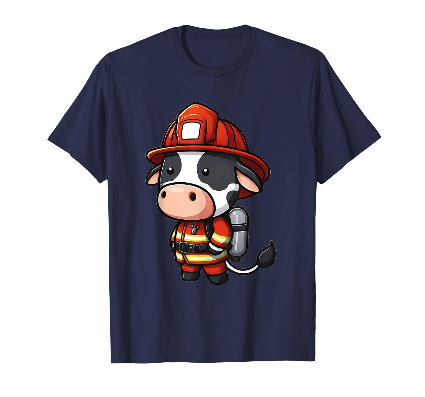 Cow Firefighter - Fireman Cow T-Shirt