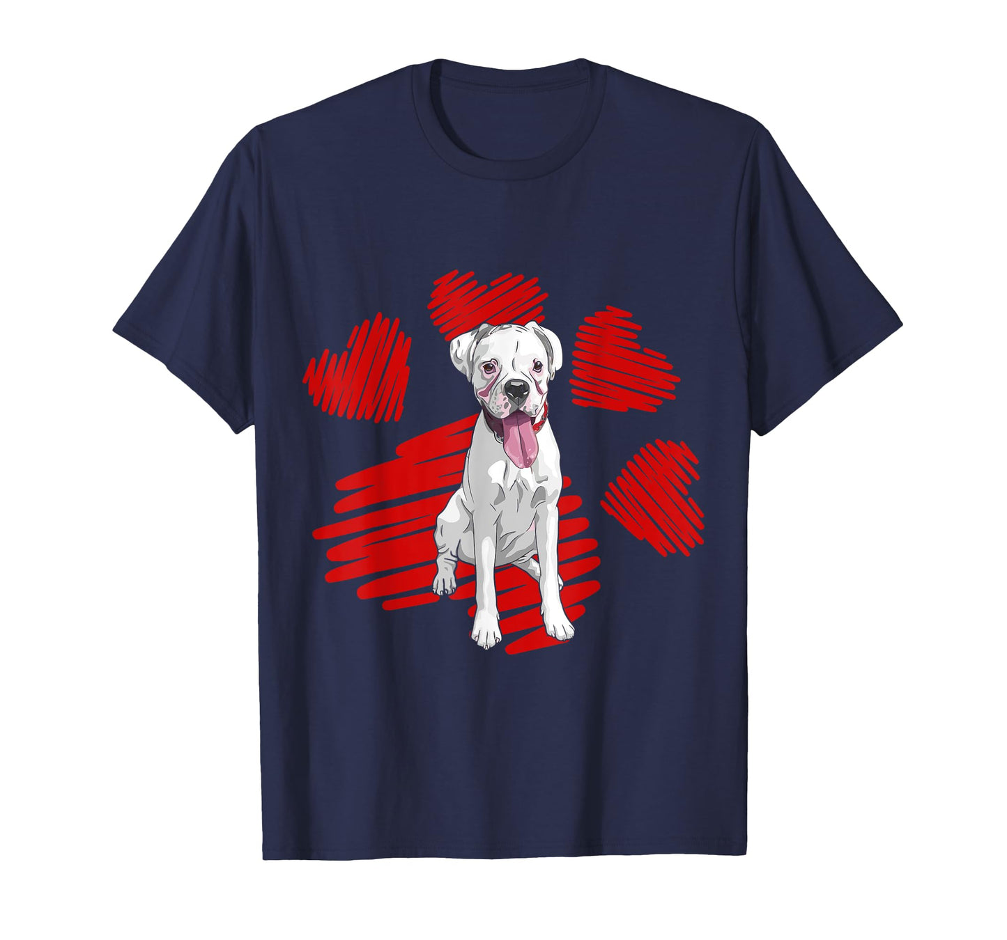 I Love My White Boxer Dog Paw Heart Valentines Day Men Women T-Shirt