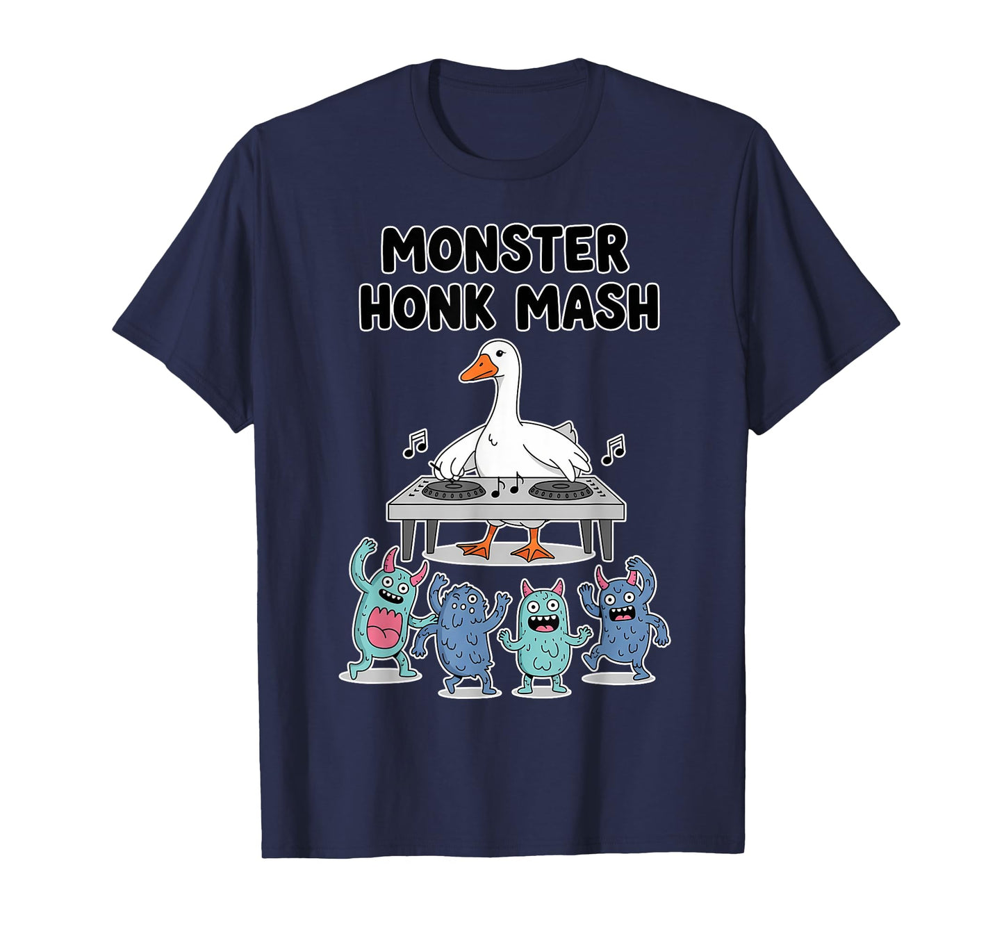 Monster Honk Mash Halloween Party Silly Goose Character T-Shirt