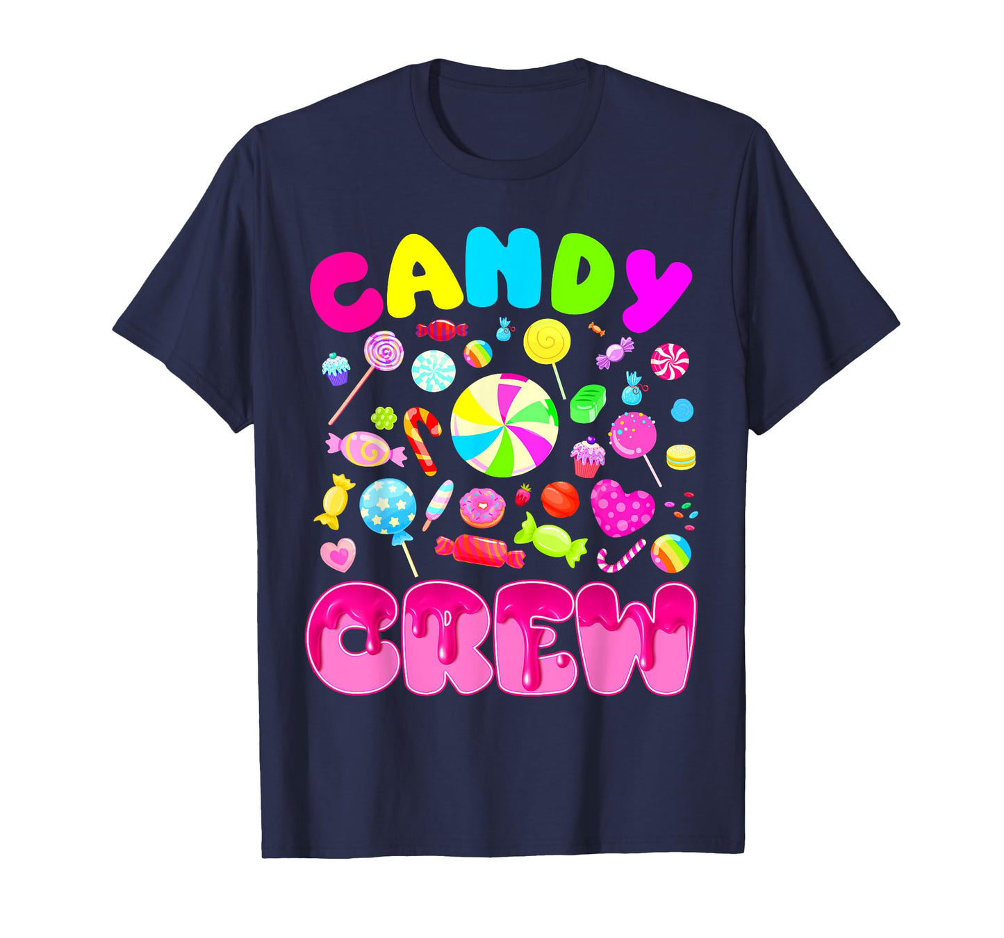 Halloween Candy Crew Women Girls Candy Costume Groovy T-Shirt