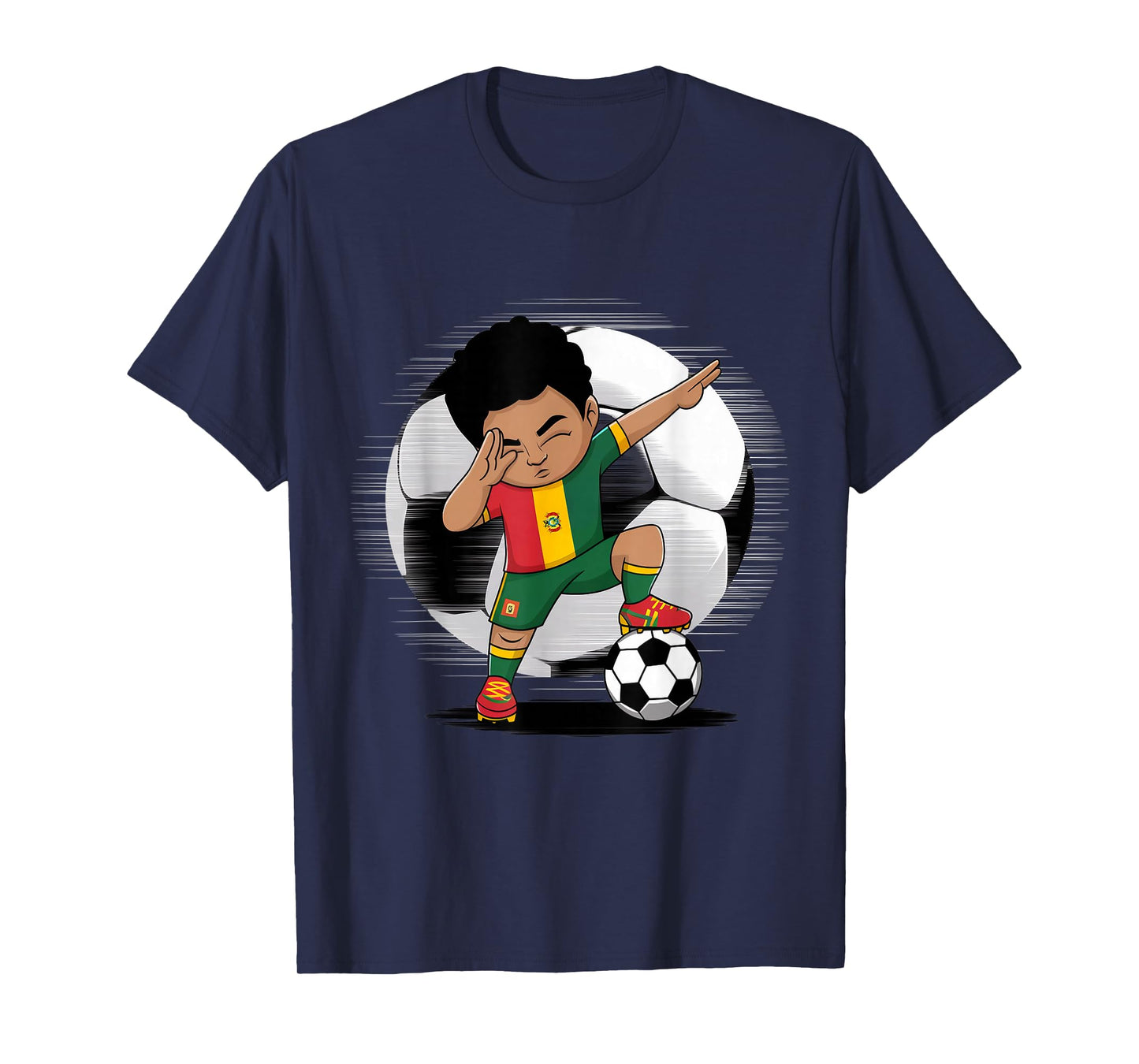 Dabbing Kid Soccer Bolivian Flag Bolivia Roots Bolivia T-Shirt