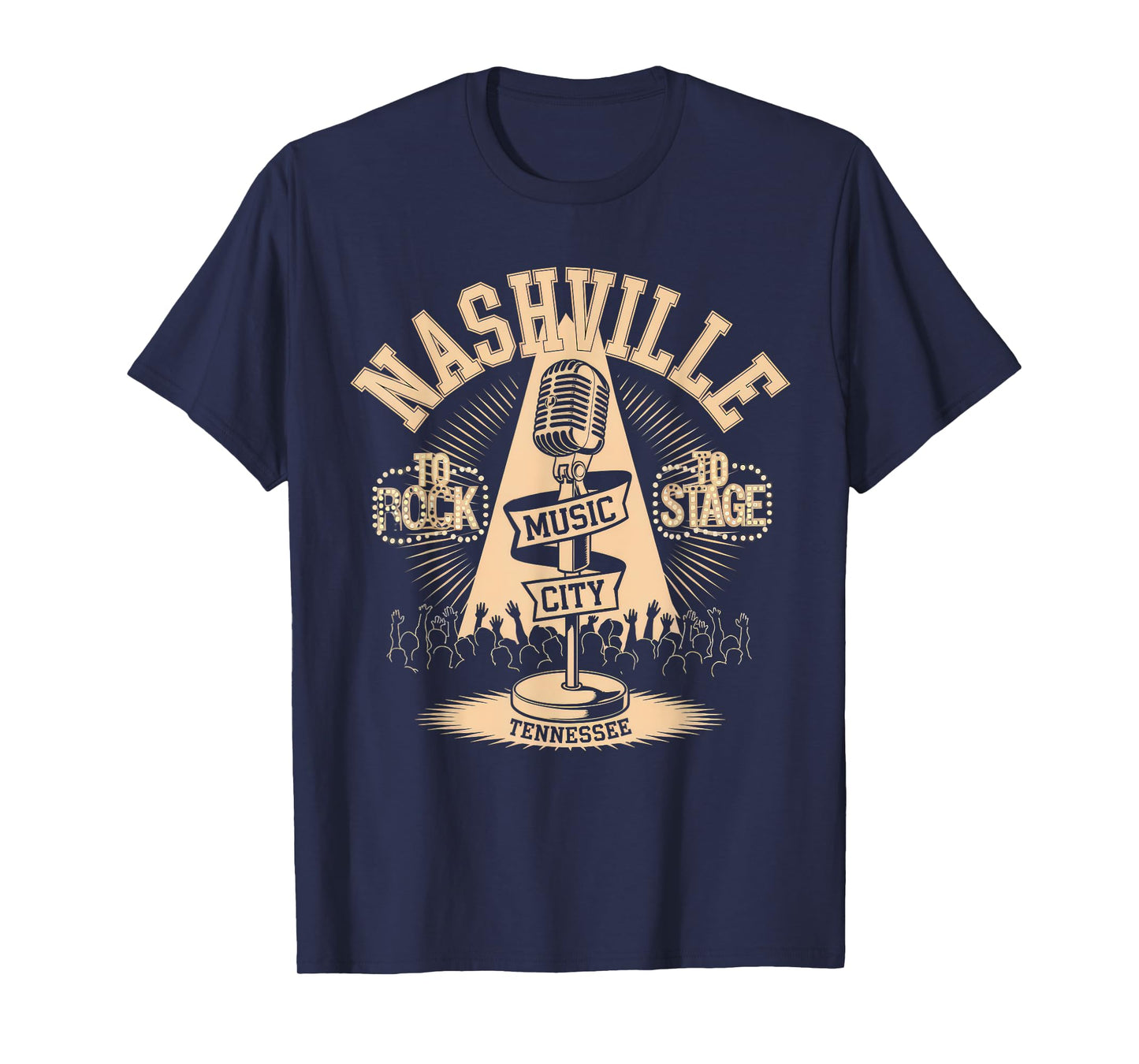 Nashville Music City Tshirt Women Men Tennessee Rock Country T-Shirt