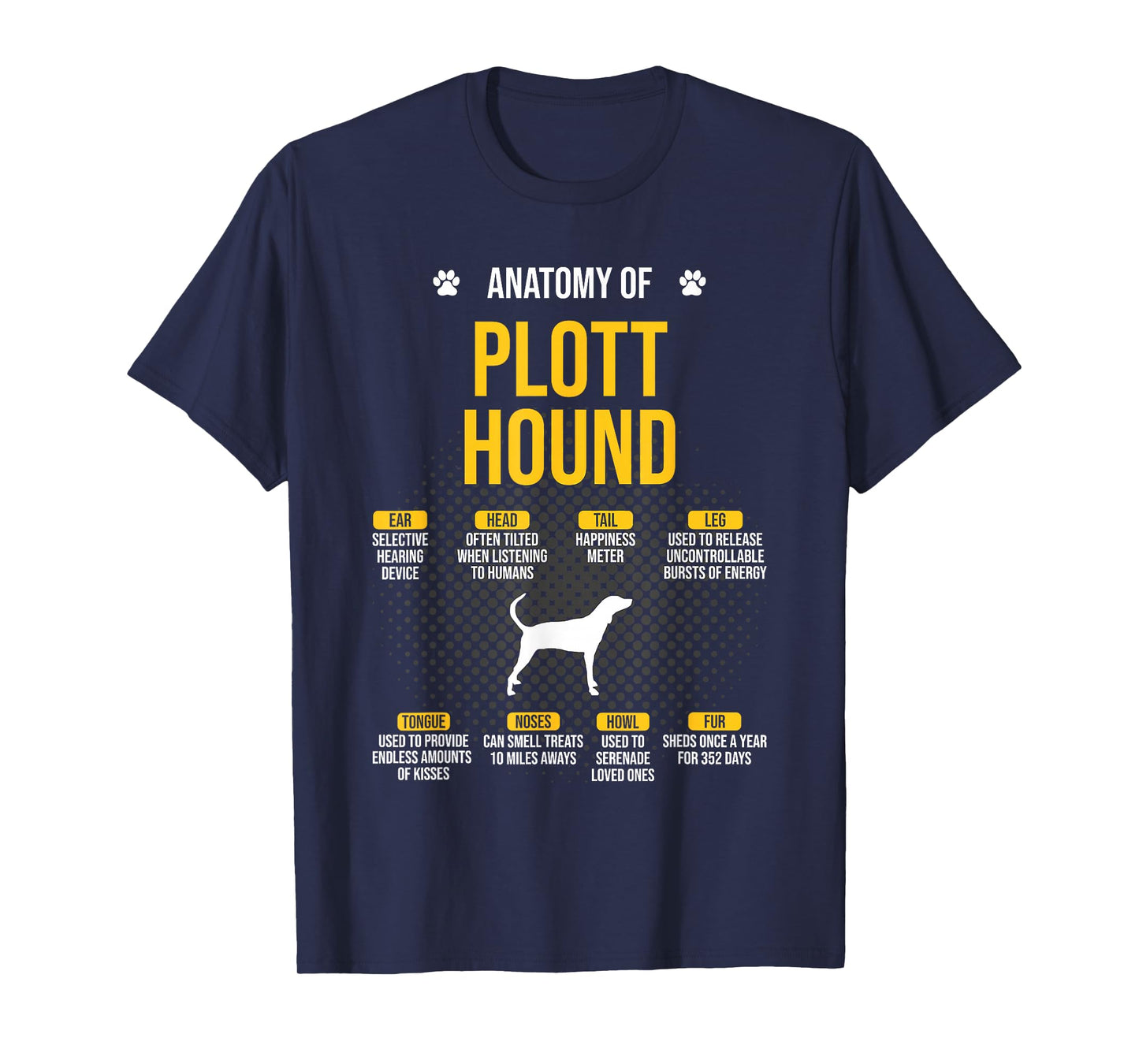 Anatomy Of Plott Hound Dog Lover T-Shirt