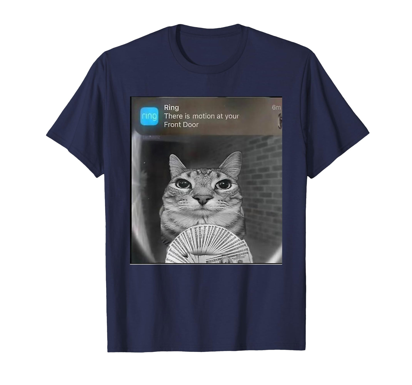 Ring Cat with Motion Meme T-Shirt for Men Women Kids