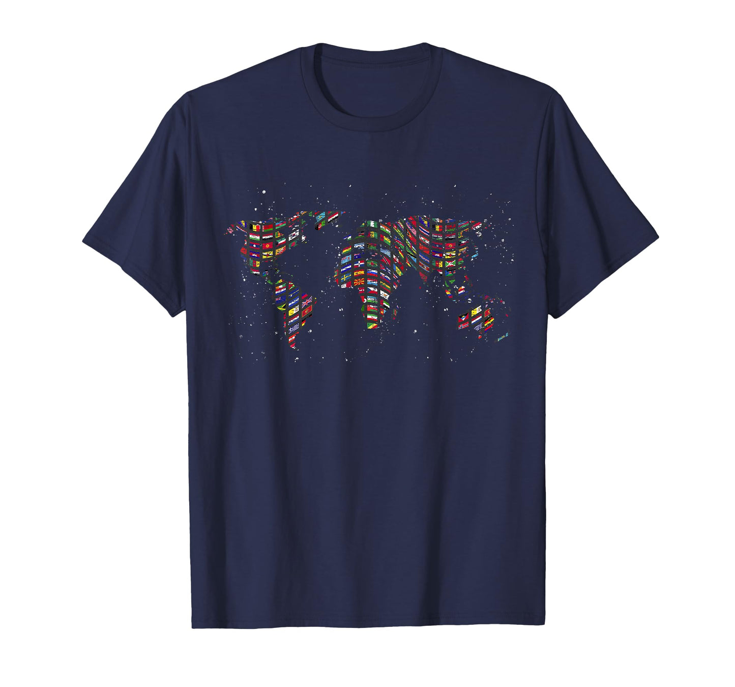 Map Travel Globe International Flags World Map T-Shirt