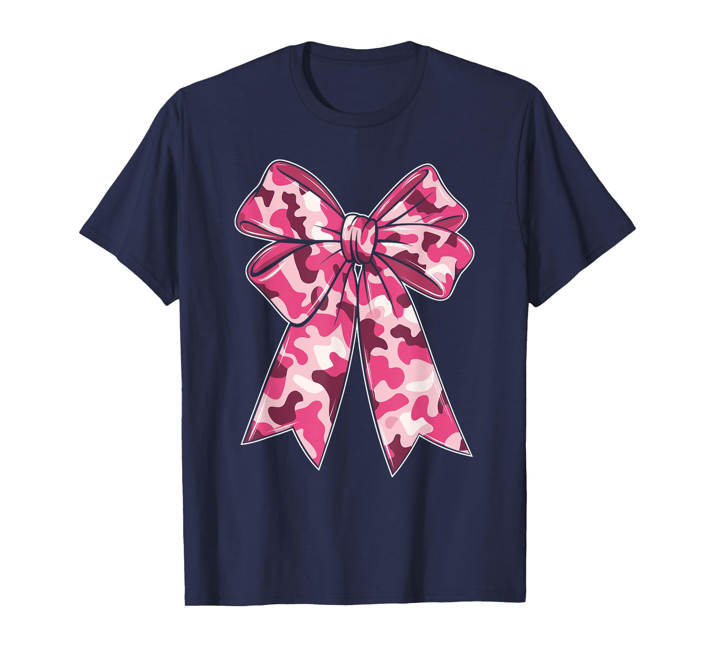 Pink Camouflage Coquette Bow Women Girls Hunting Cute Camo T-Shirt