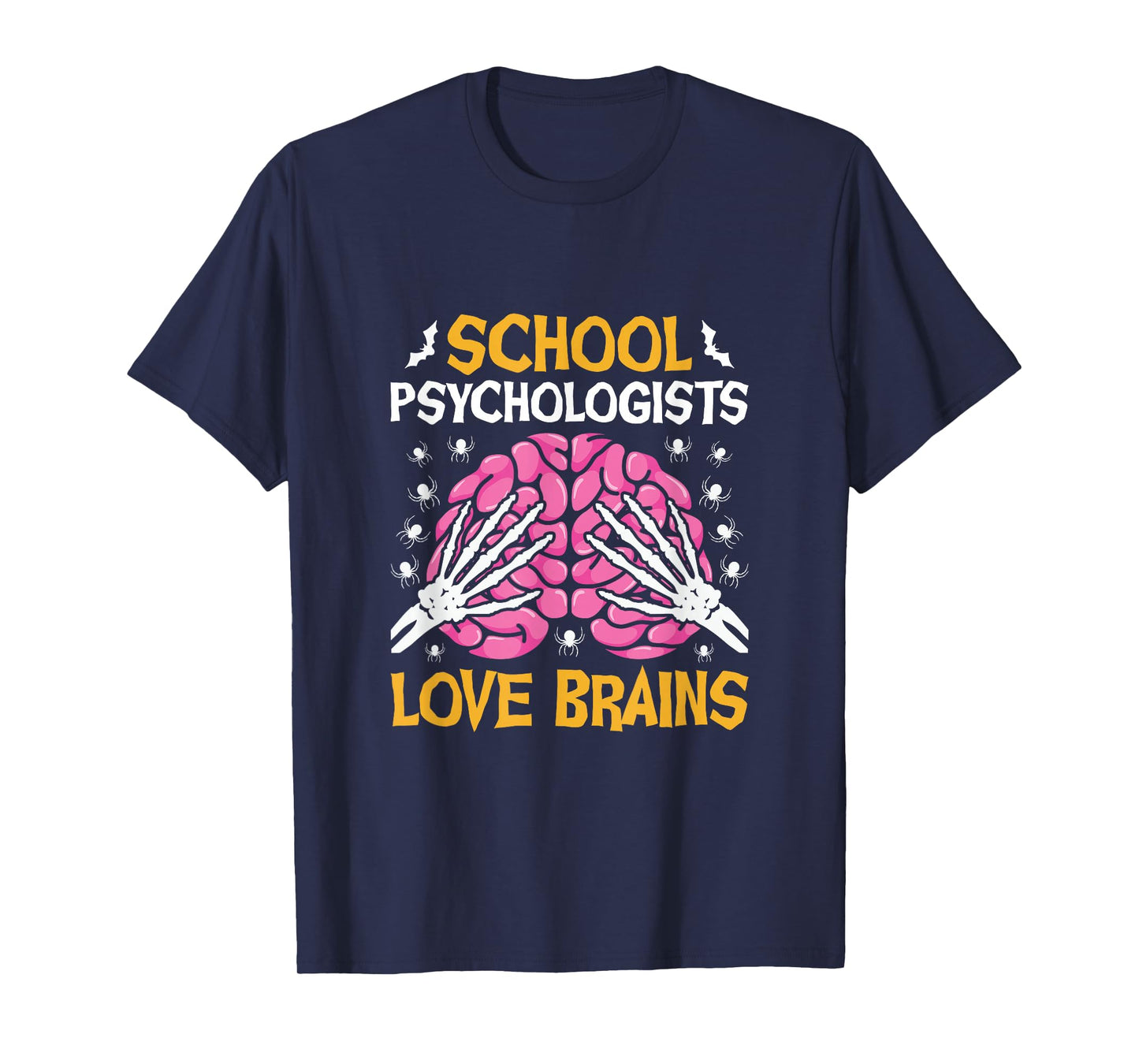 School Psychologists Love Brains Funny Halloween School T-Shirt