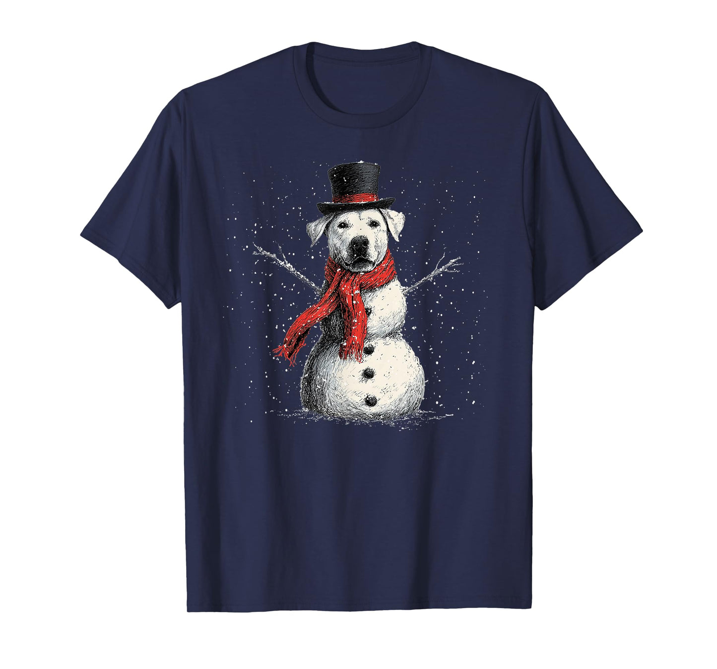 Funny Labrador Dog Christmas Snowman Xmas Pajama T-Shirt