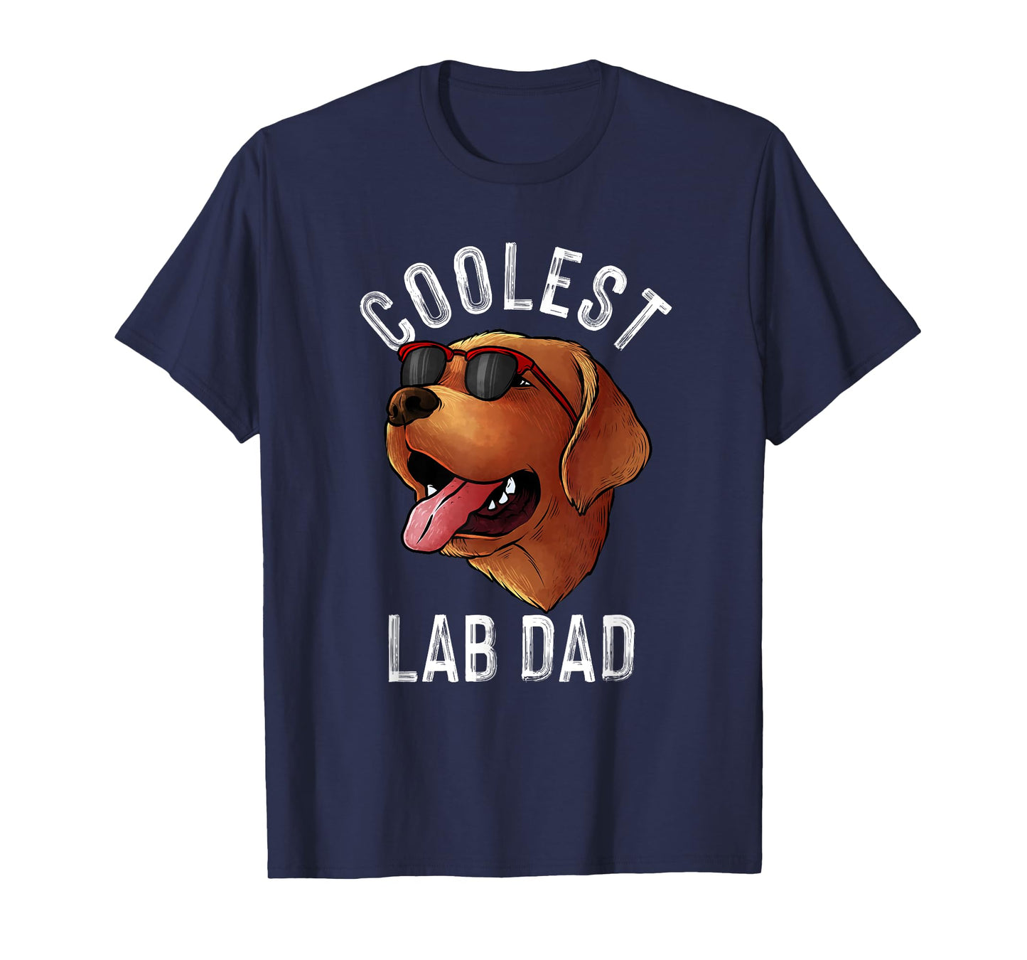 Funny Coolest Lab Dad Gift For Black Labrador Dog Lover Men T-Shirt