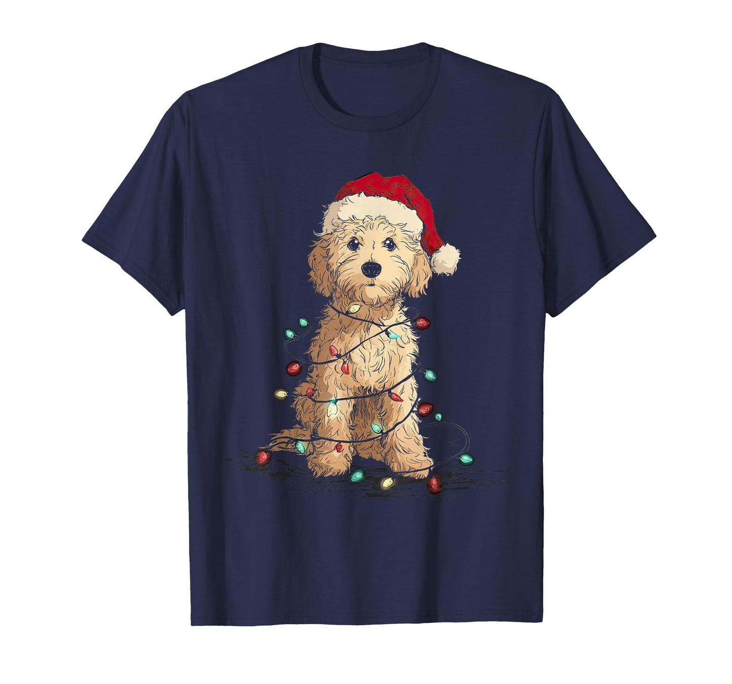Funny Cockapoo Christmas Graphics Dog Lights Lover T-Shirt