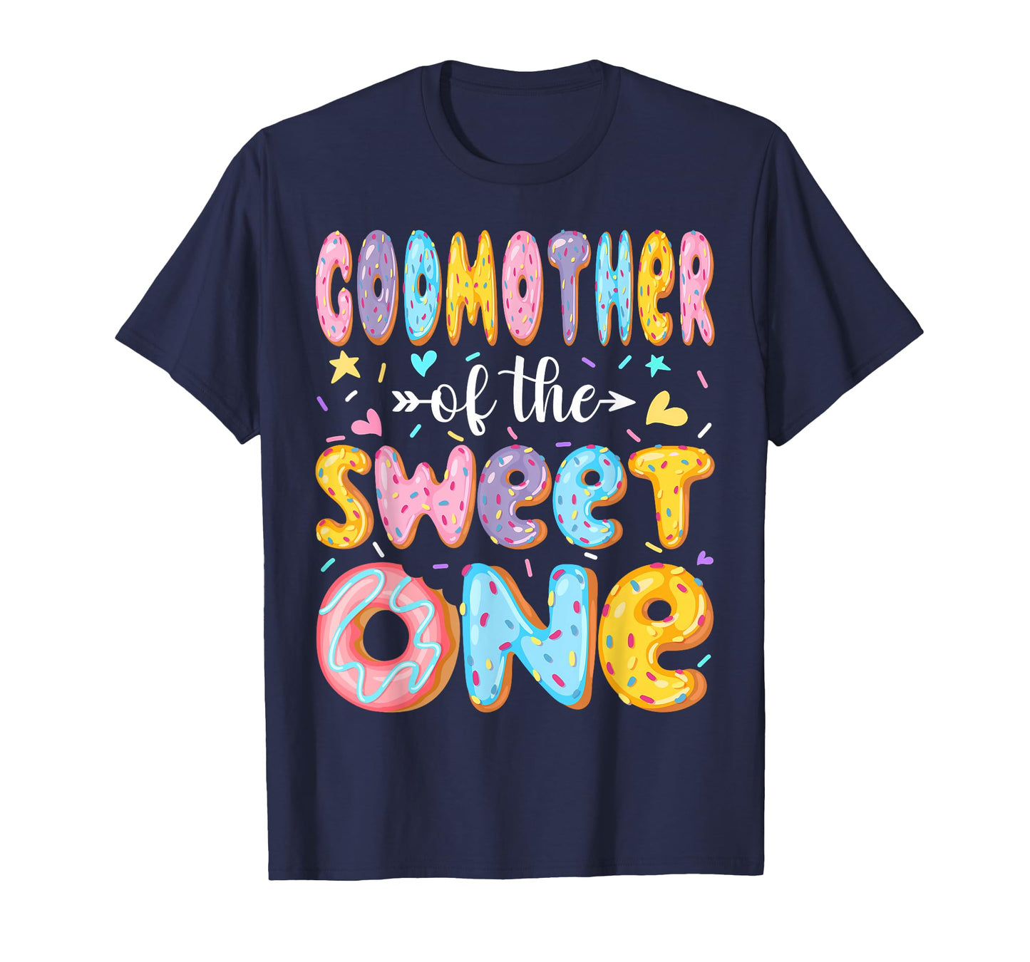 GodMother Of The Sweet One First Birthday Donut Matching T-Shirt