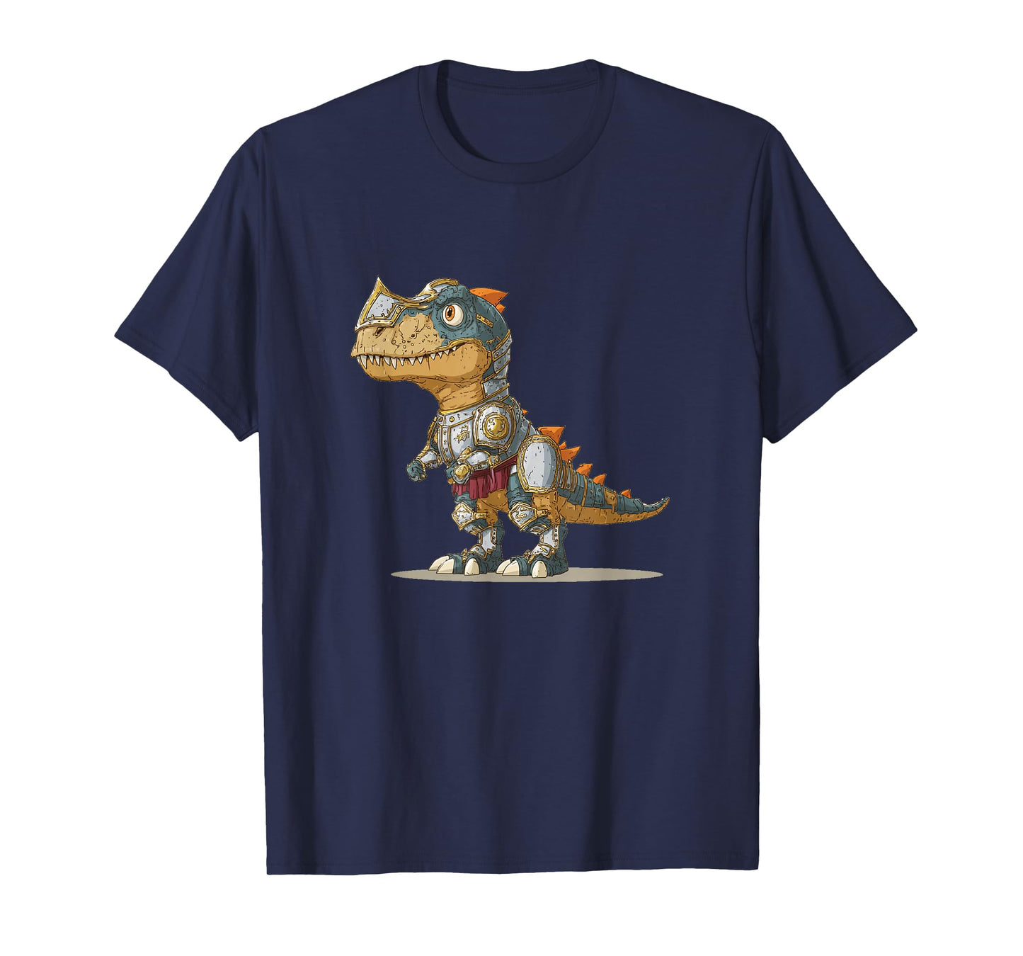 Cool Knight Armor with Dinosaur for Medieval Lovers T-Shirt