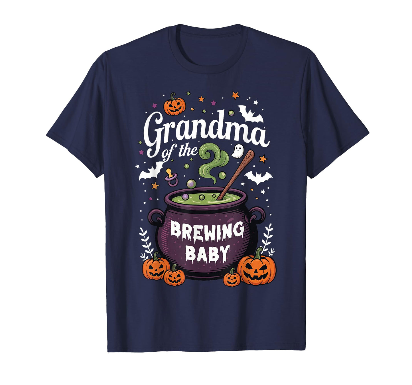 Grandma of The Brewing Baby Pumpkin Halloween Season T-Shirt