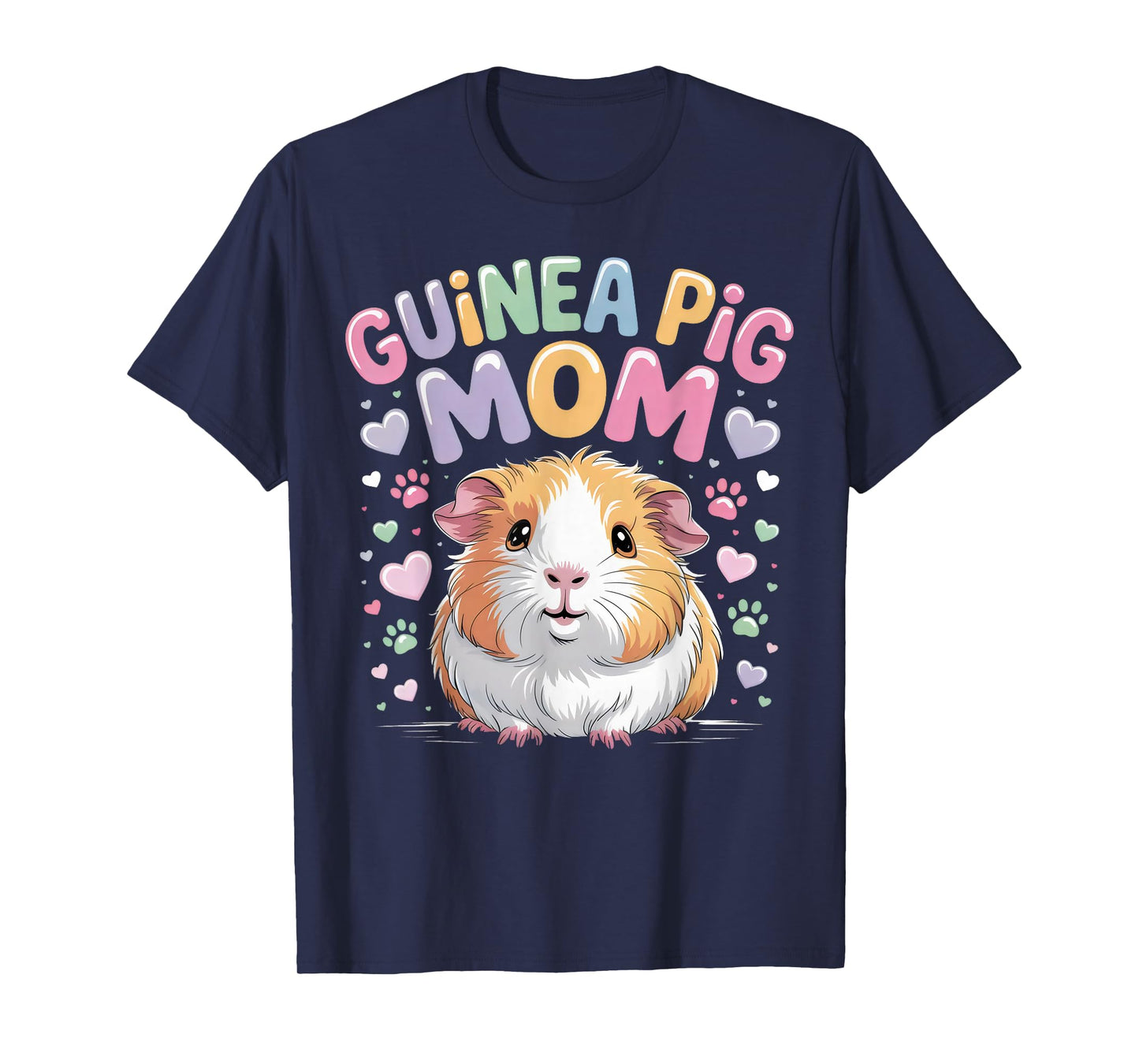 Guinea Pig Mom Cute Pet Lover Womens Animal Groovy Retro T-Shirt