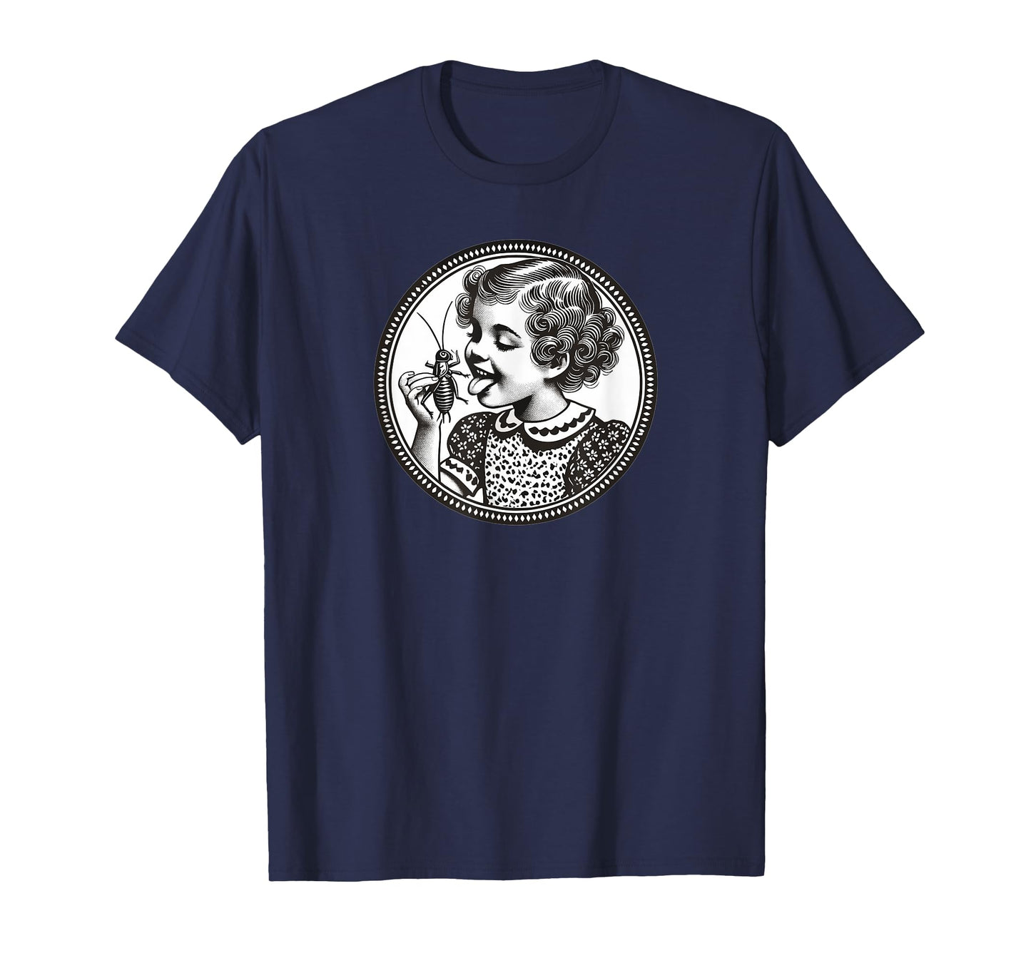 Vintage Dark Humor Bug Licker Retro Insect Art for Creepy T-Shirt