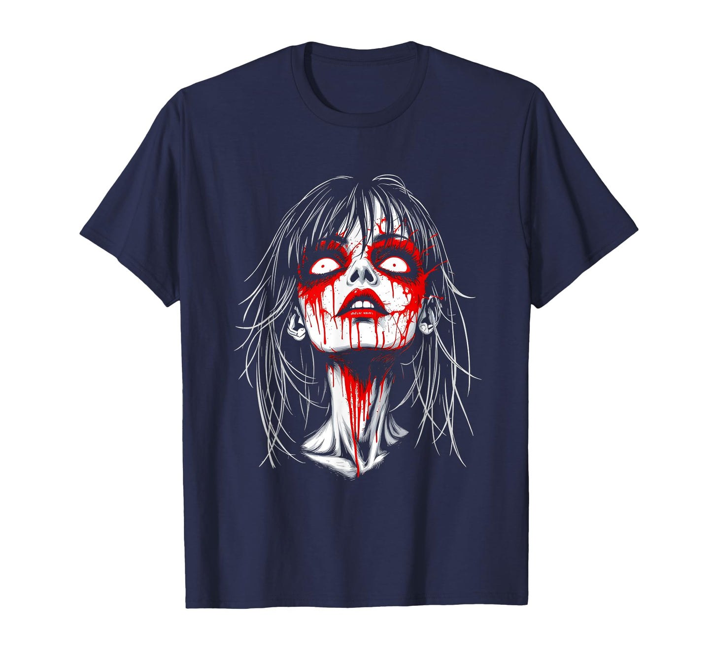 Horror Anime Manga Tee Gothic Outfit Japanese Chibi Girl T-Shirt