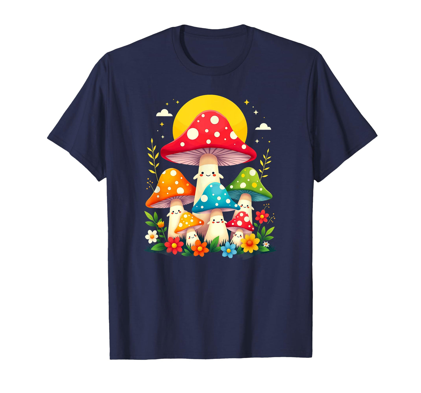 Floral Cute Mushroom Fungi Halloween Costume T-Shirt