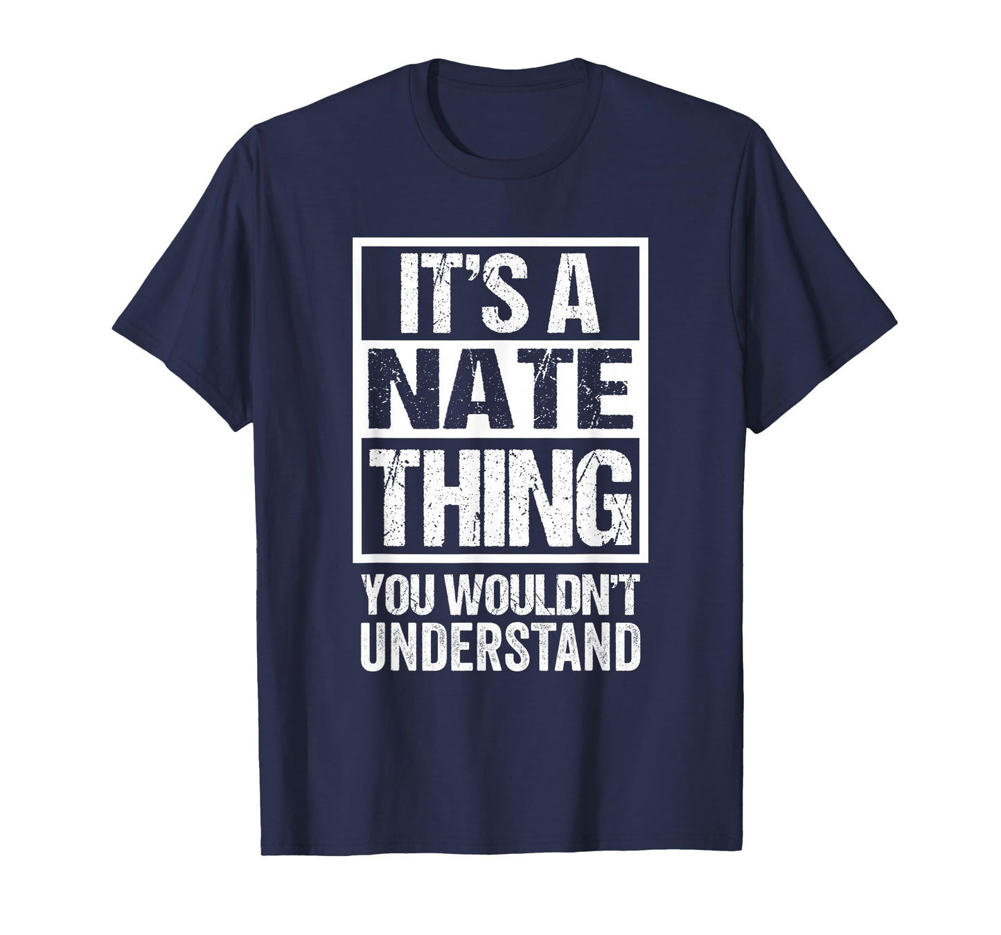Funny Forename Gift Ideas Nate Nathan Nathaniel Unisex Black Small Modern Letter Print T-Shirt