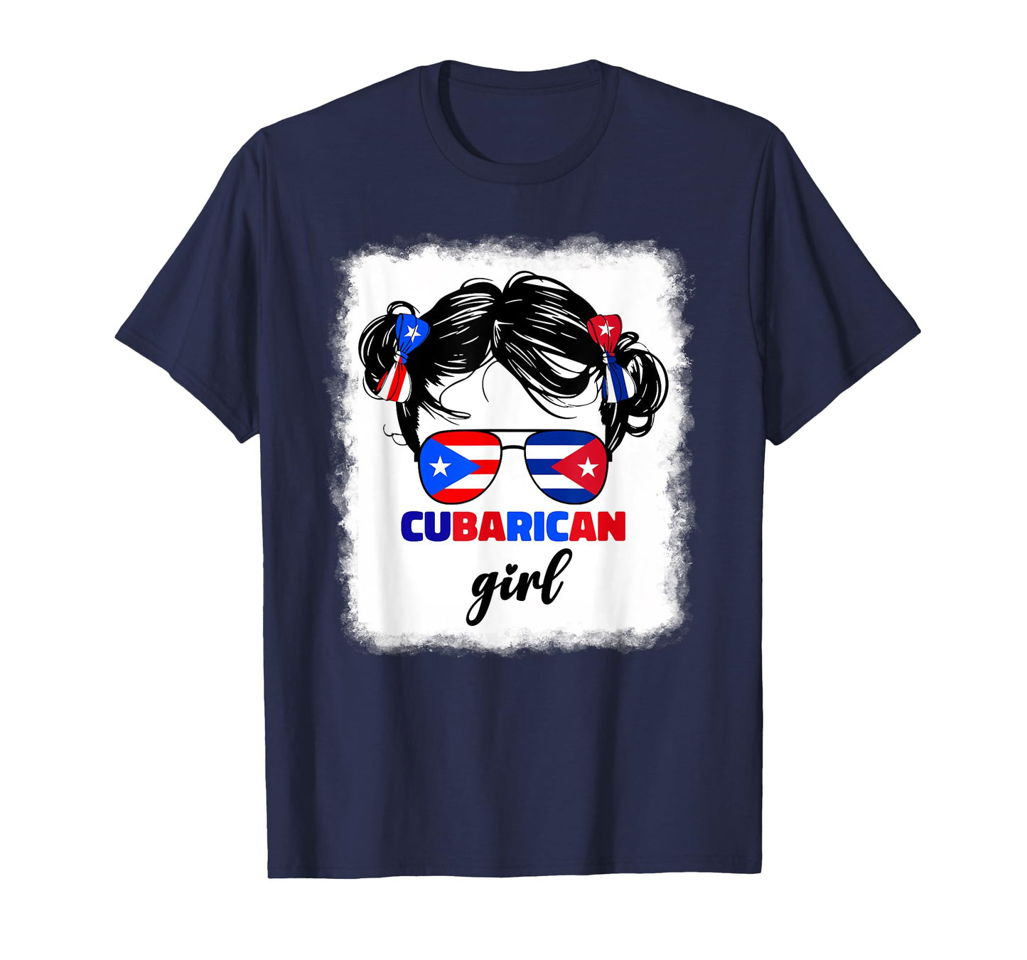 Half Cuban And Puerto Rican Rico Cuba Cubarican Kids Girl T-Shirt