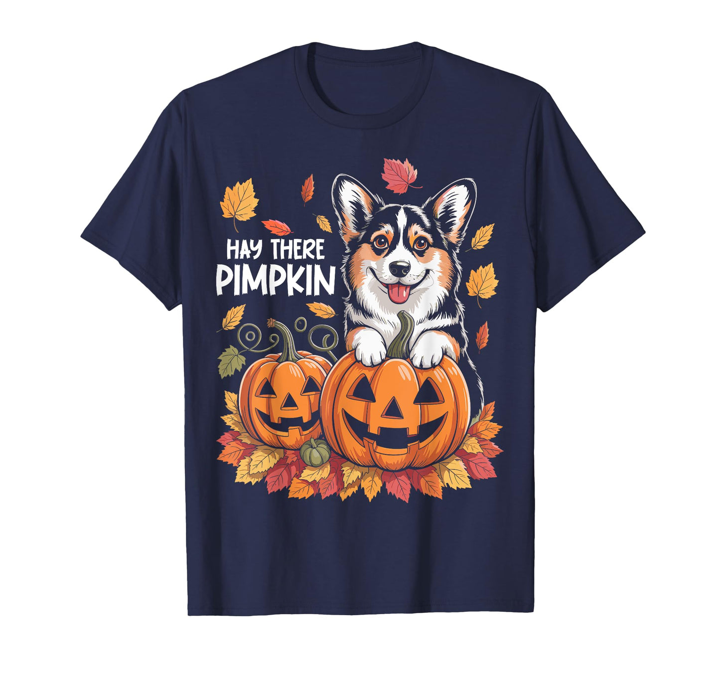 Cute Corgi Dog Lover Spooky Halloween - Hey There Pumpkin T-Shirt