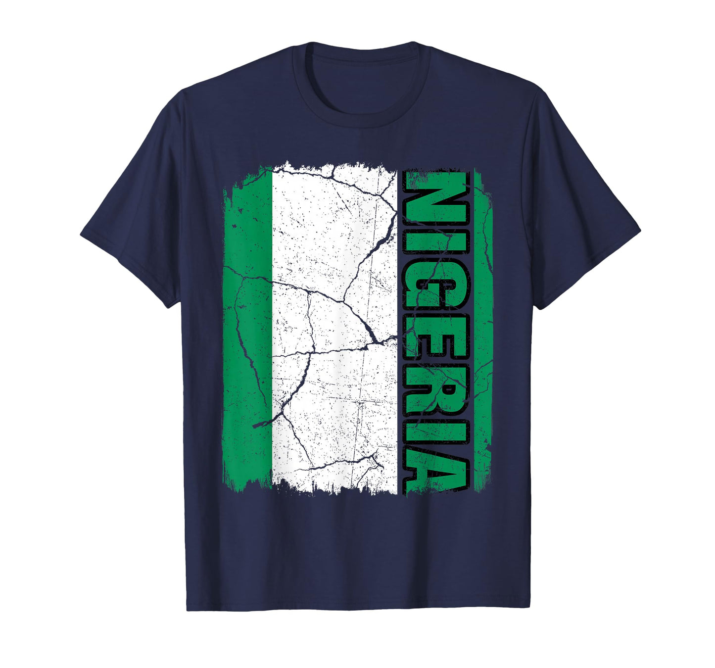 Vintage Nigerian Flag Nigeria Pride Roots Heritage Gift T-Shirt