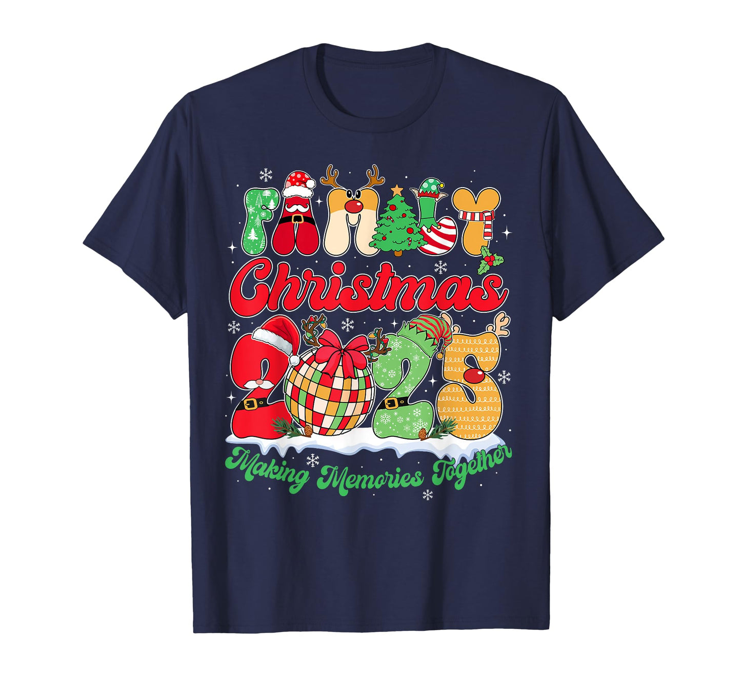 Family 2025 Christmas Team Santa Elf Squad Matching Group T-Shirt