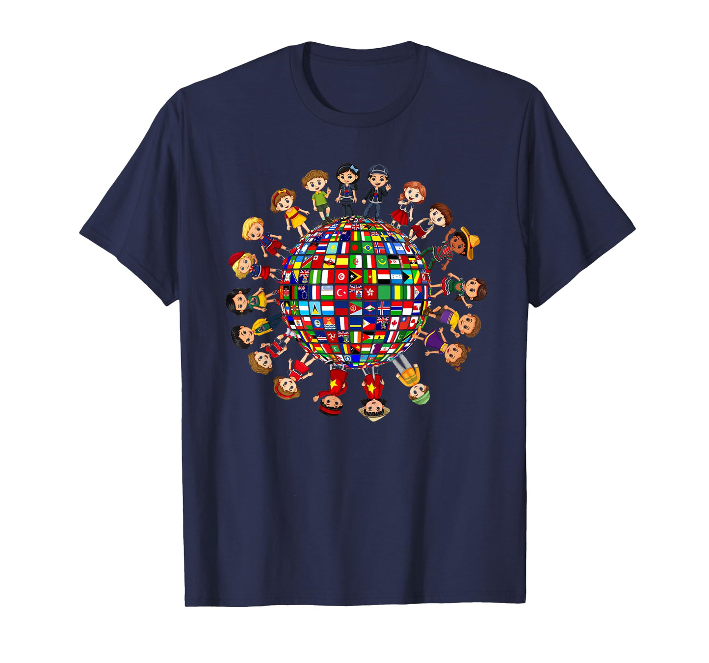 Flags of the World Cultural diversity Kids around the Globe T-Shirt