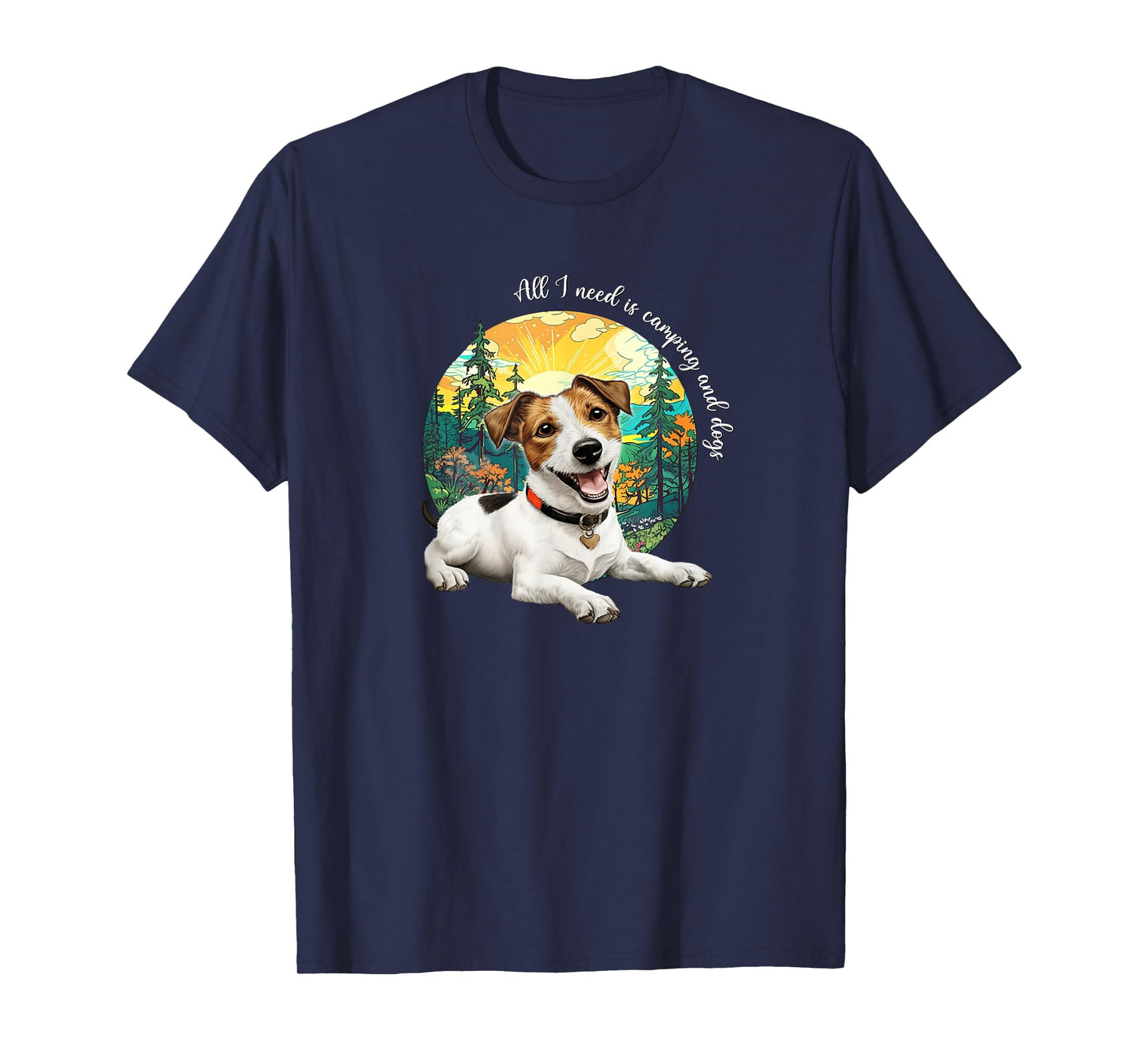 Mens Womens JRT Dog Lover Nature Camping Jack Russell Lover T-Shirt