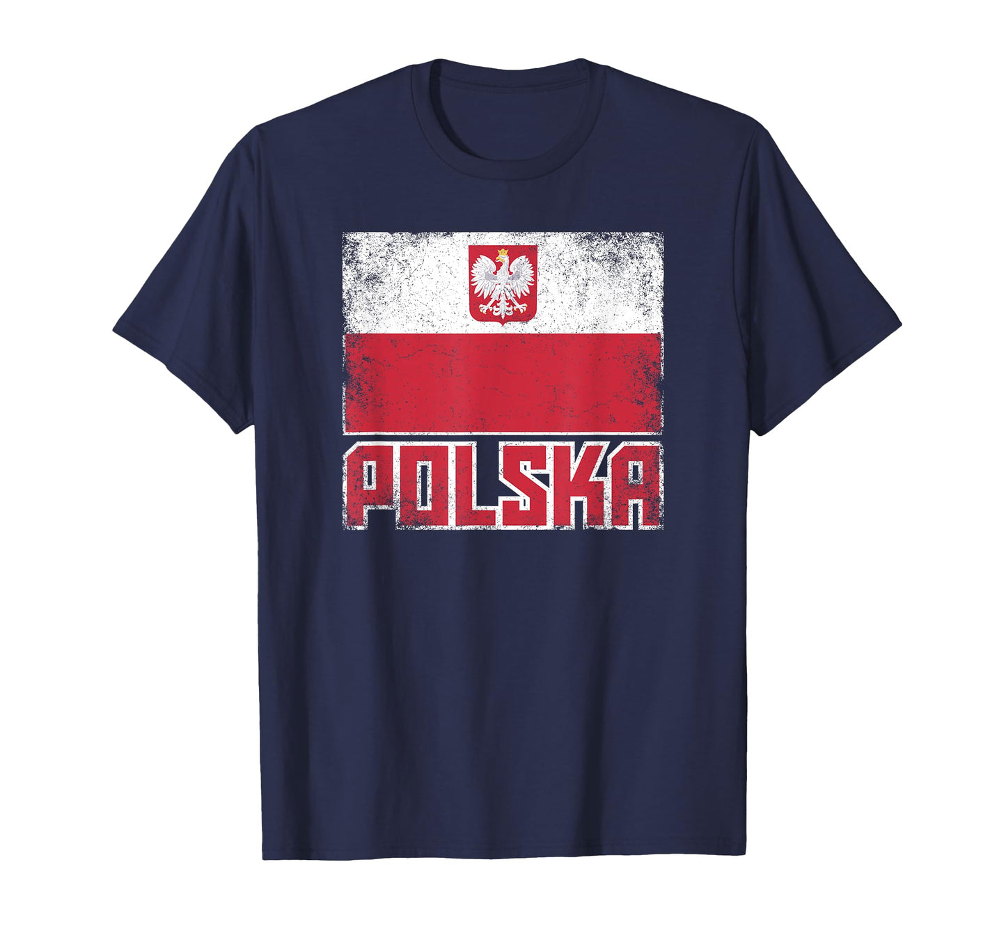 Polska Poland Flag Vintage Retro Country Polish Pride T-Shirt