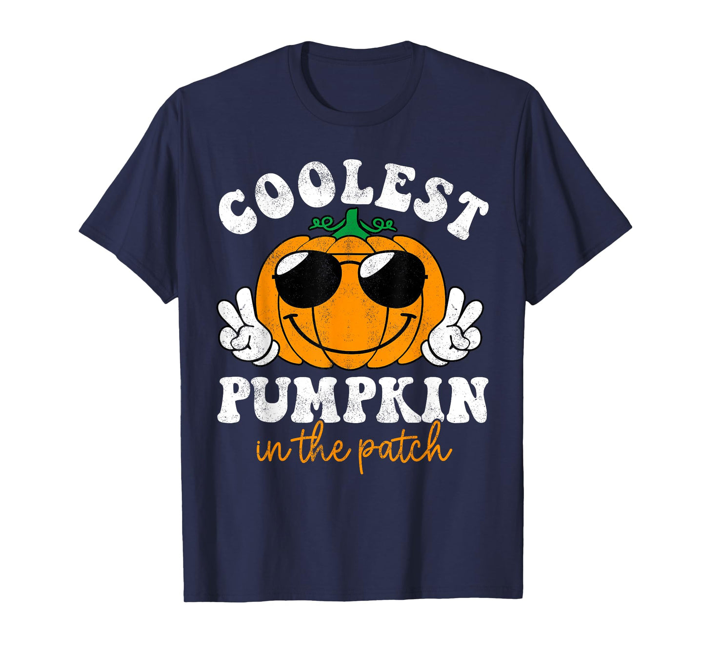 Groovy Coolest Pumpkin In The Patch Halloween Toddler Boys T-Shirt