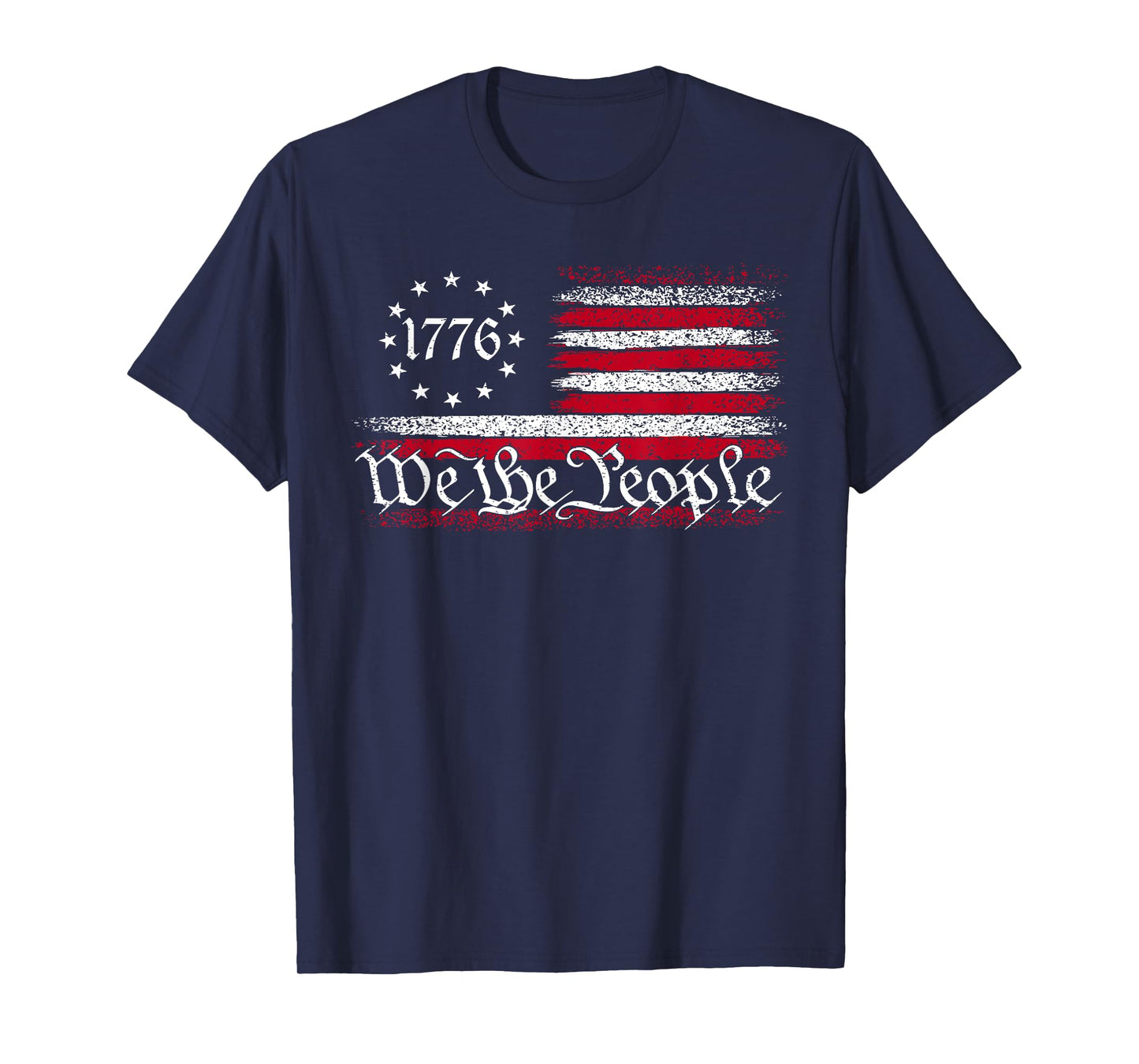 4th Of July We The People American 1776 Old American Flag T-Shirt